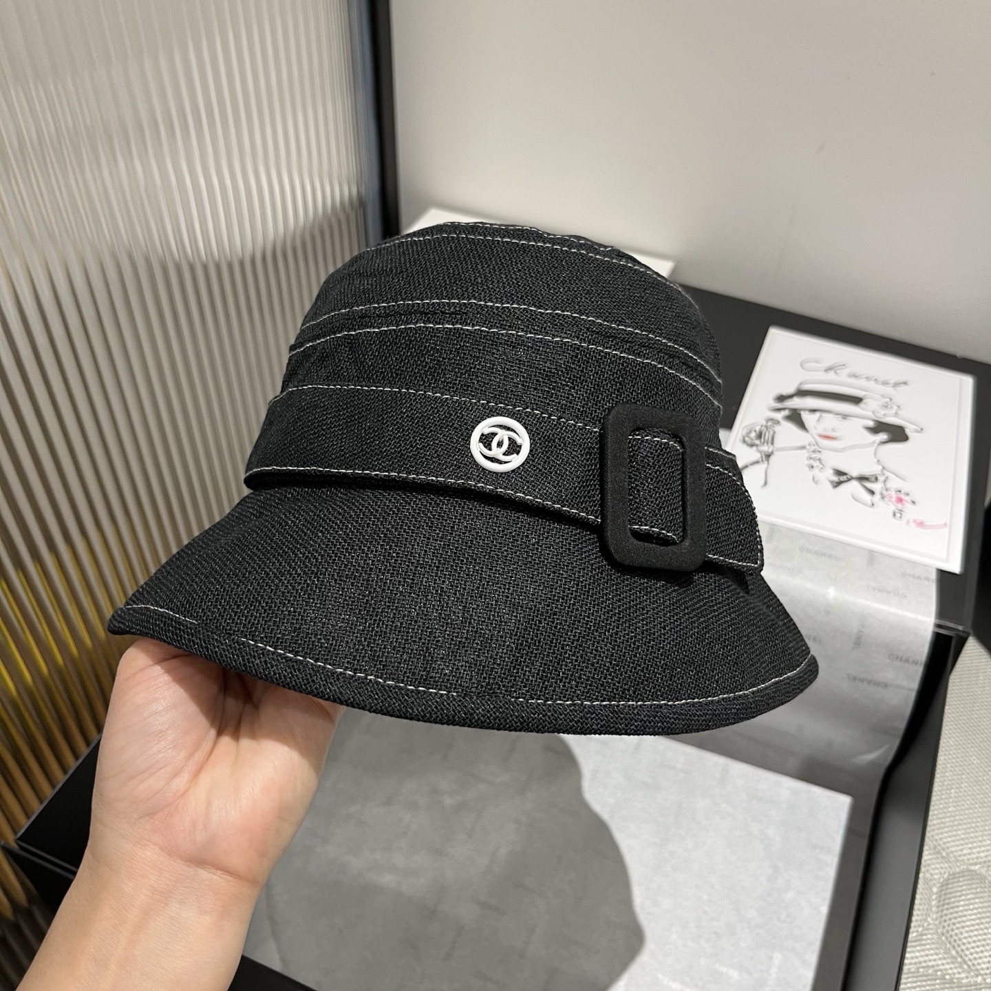 NO:221560,Chanel Chanel cotton linen fisherman hat, head circumference 57cm hat fisherman hat baseball hat knit hat, hat, chanel, chanel, espadrilles, hats19860909Chanel香奈儿棉麻渔夫帽,头围57cm帽子渔夫帽棒球帽针织帽,帽子,chanel,chanel,espadrilles,hats,hat