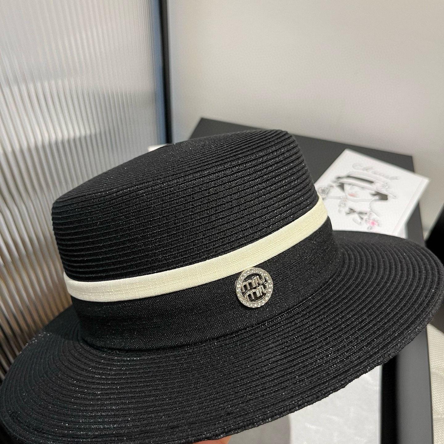 One hundred and seventy-nine. Miumiu’s new cap, PP grass, 57 cm head. - 图片 2