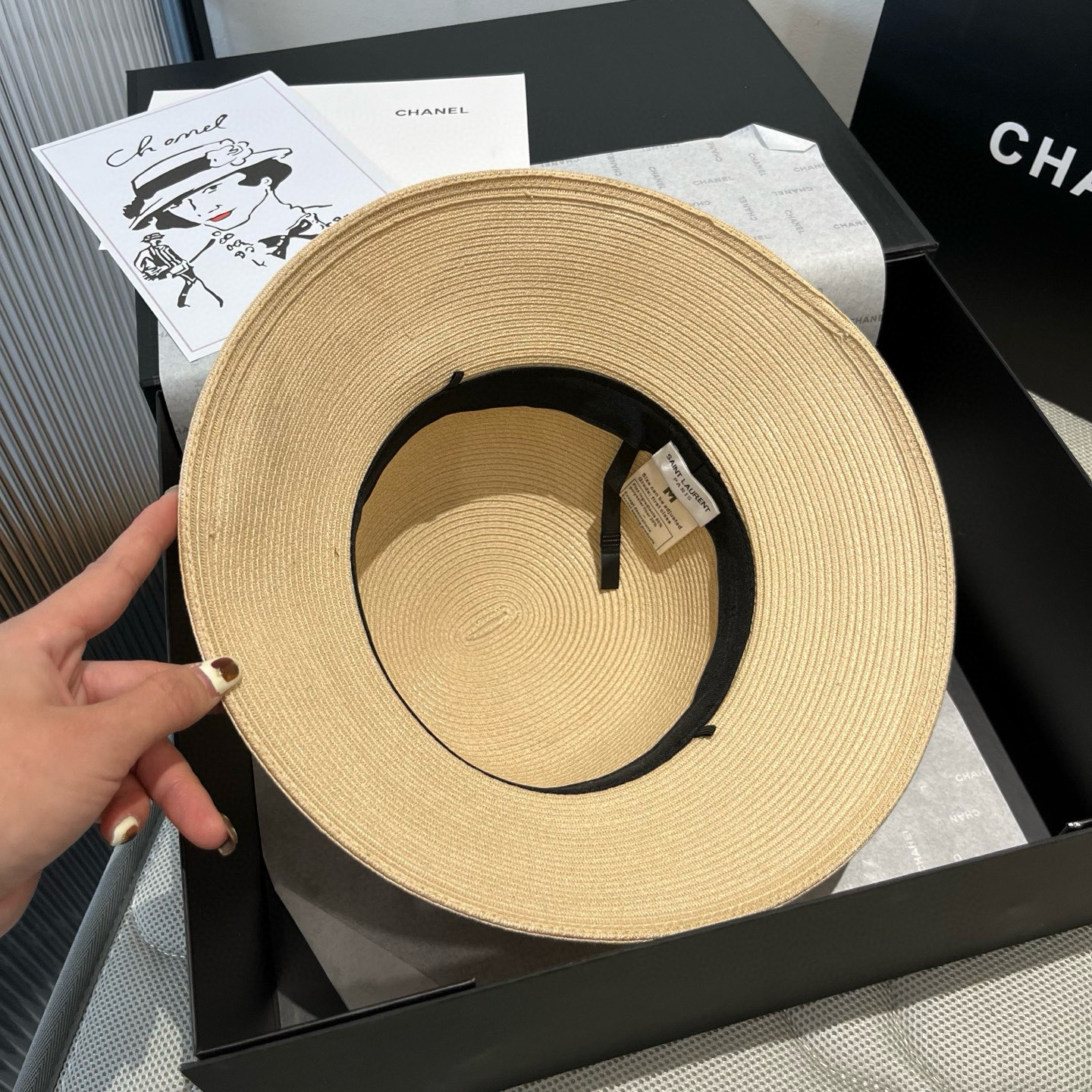 two hundred and ten. ysl st. roland’s new straw hat, pearl’s bonnet, 57 cm - 图片 9