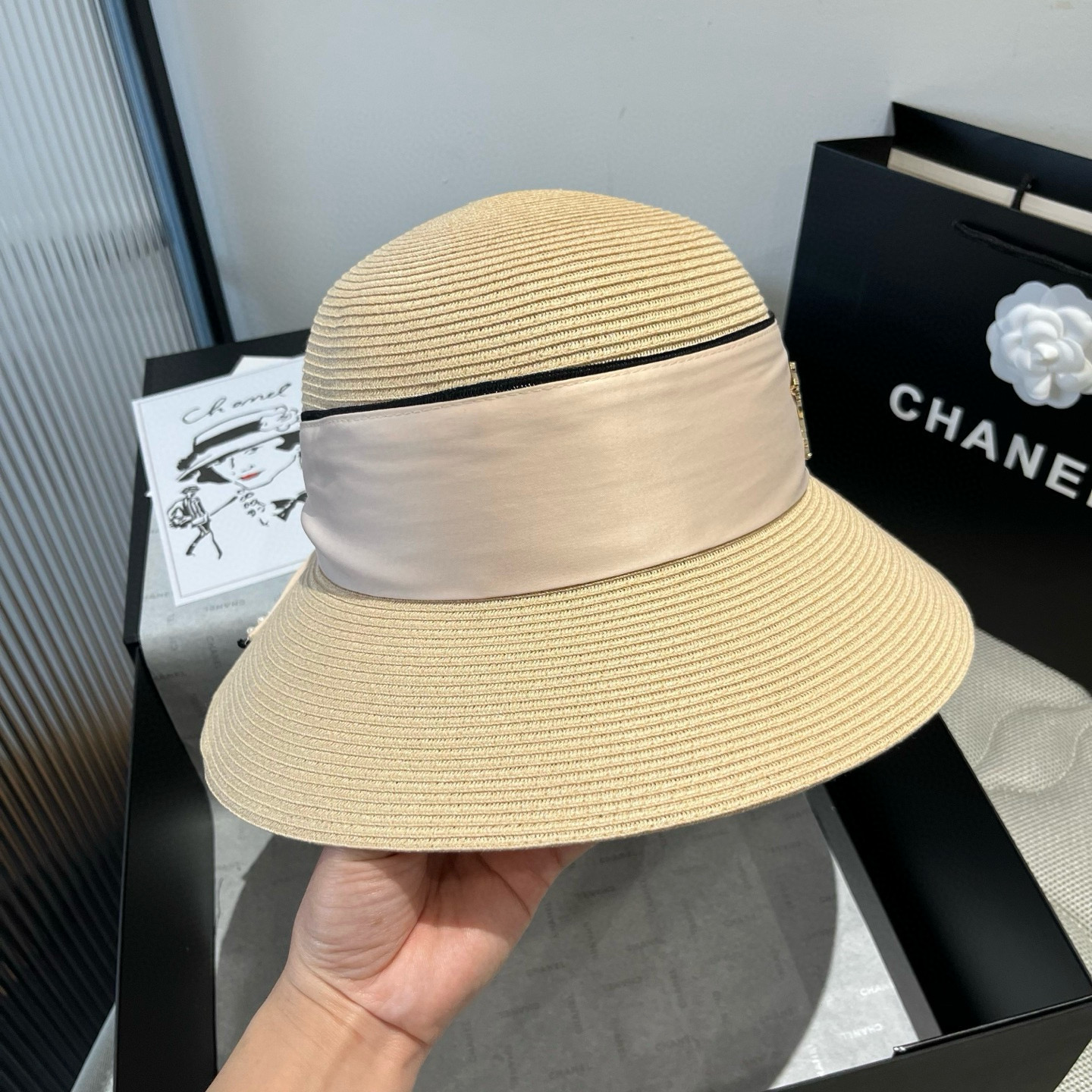 two hundred and ten. ysl st. roland’s new straw hat, pearl’s bonnet, 57 cm - 图片 3
