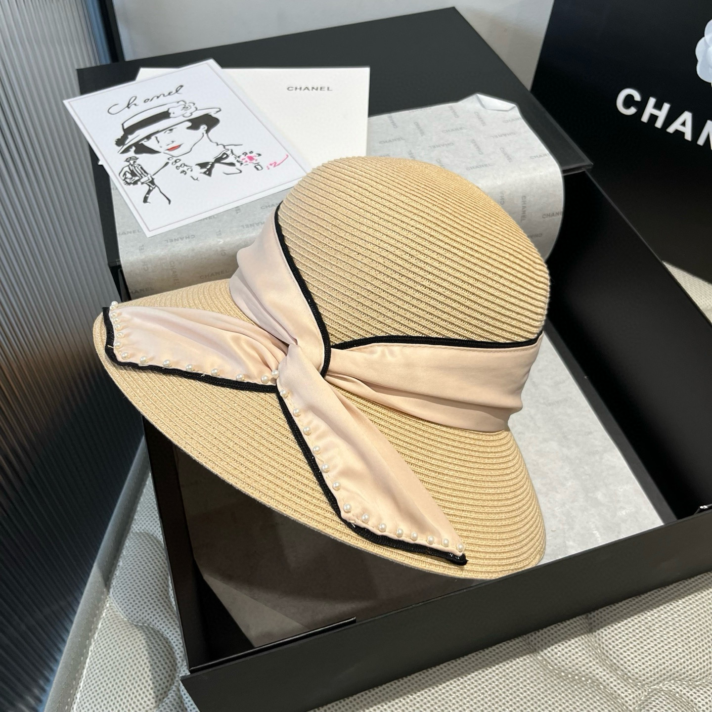 two hundred and ten. ysl st. roland’s new straw hat, pearl’s bonnet, 57 cm - 图片 6
