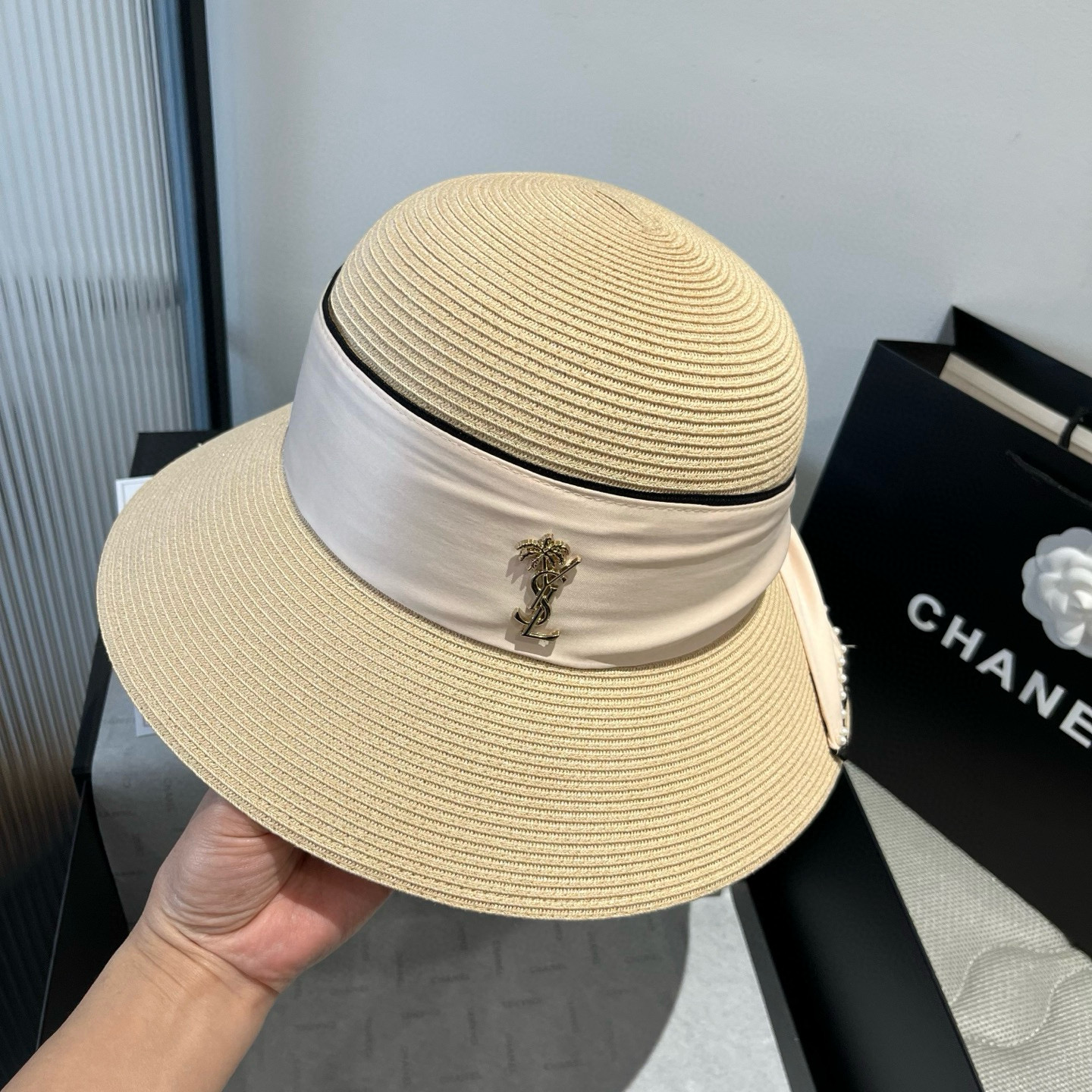 two hundred and ten. ysl st. roland’s new straw hat, pearl’s bonnet, 57 cm - 图片 7