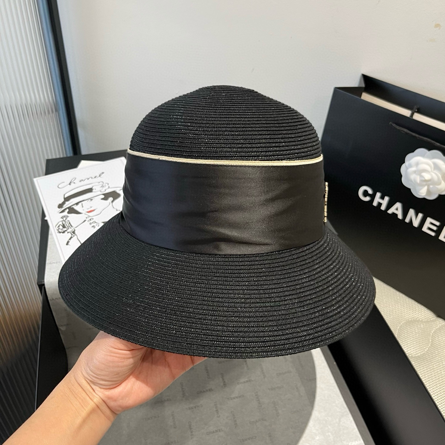 two hundred and ten. ysl st. roland’s new straw hat, pearl’s bonnet, 57 cm - 图片 4