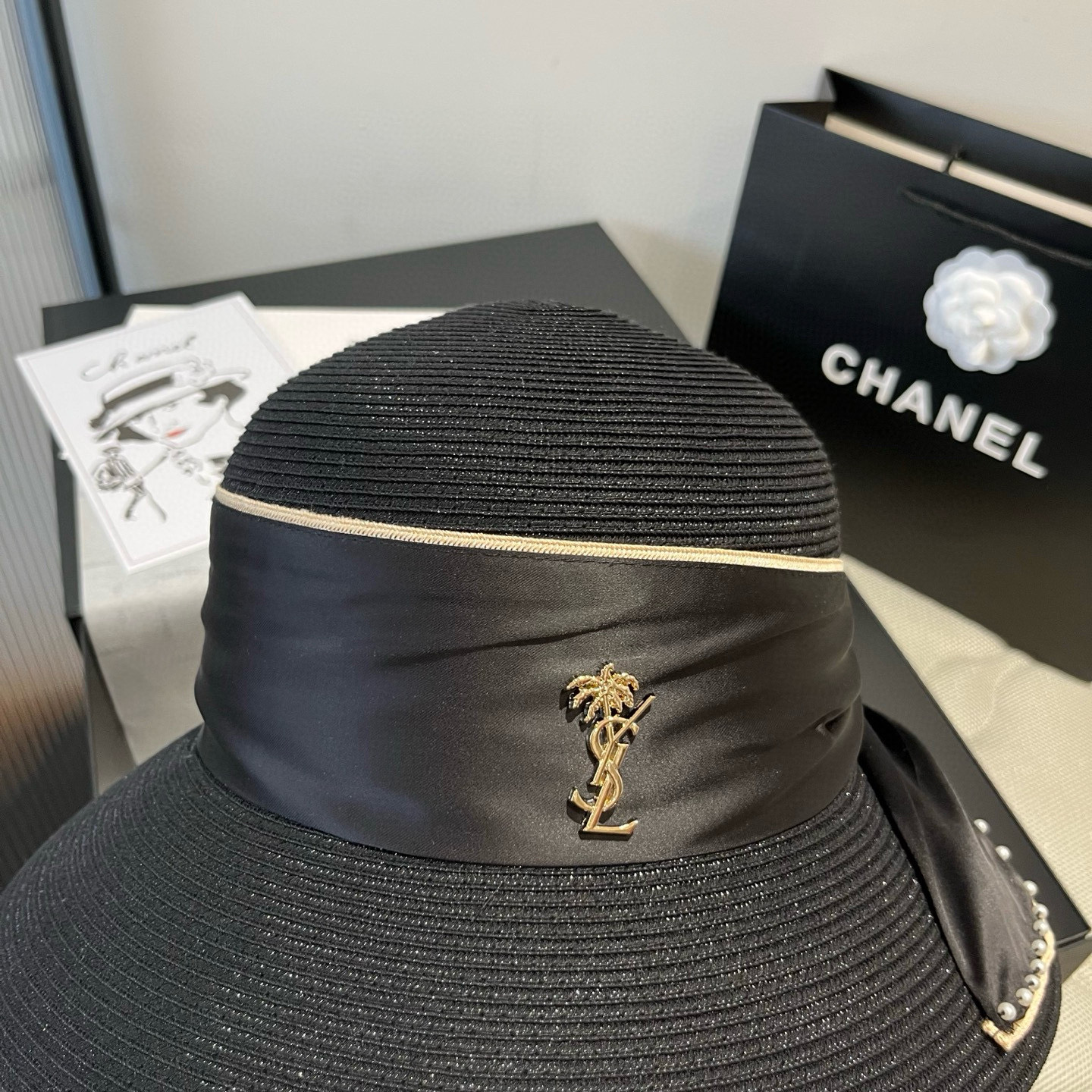 two hundred and ten. ysl st. roland’s new straw hat, pearl’s bonnet, 57 cm - 图片 8