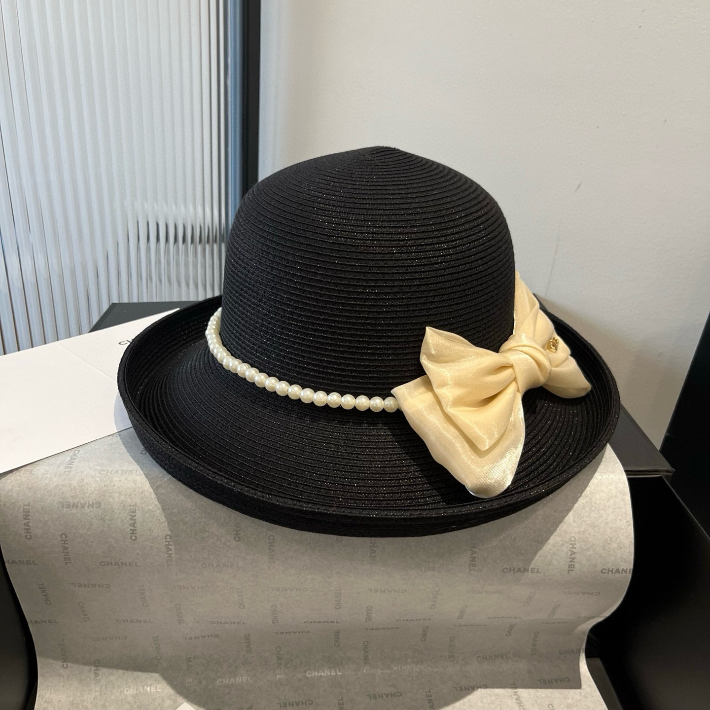 zero 189. valentino blanche hat, curly butter hat, 57 cm - 图片 8