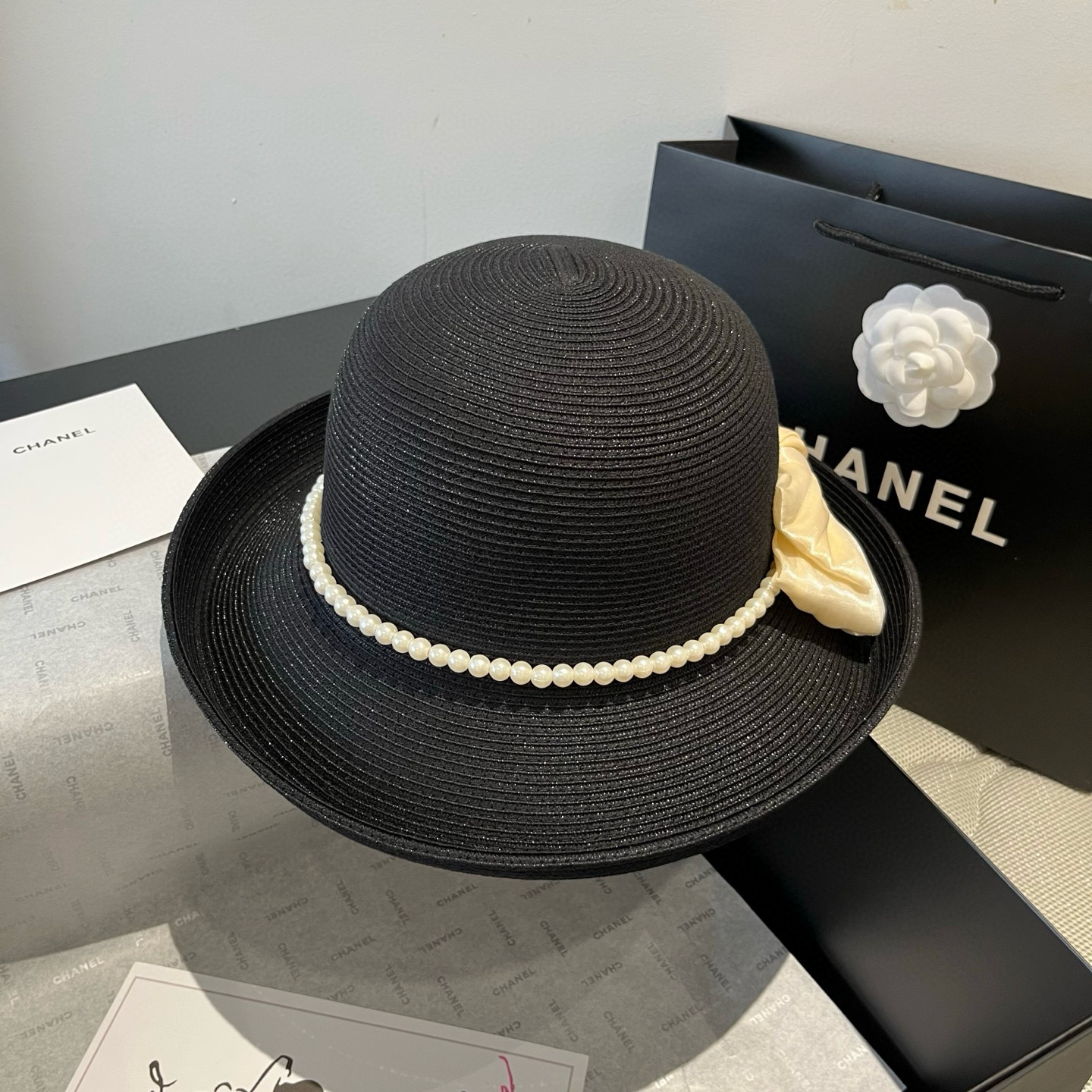 zero 189. valentino blanche hat, curly butter hat, 57 cm - 图片 4