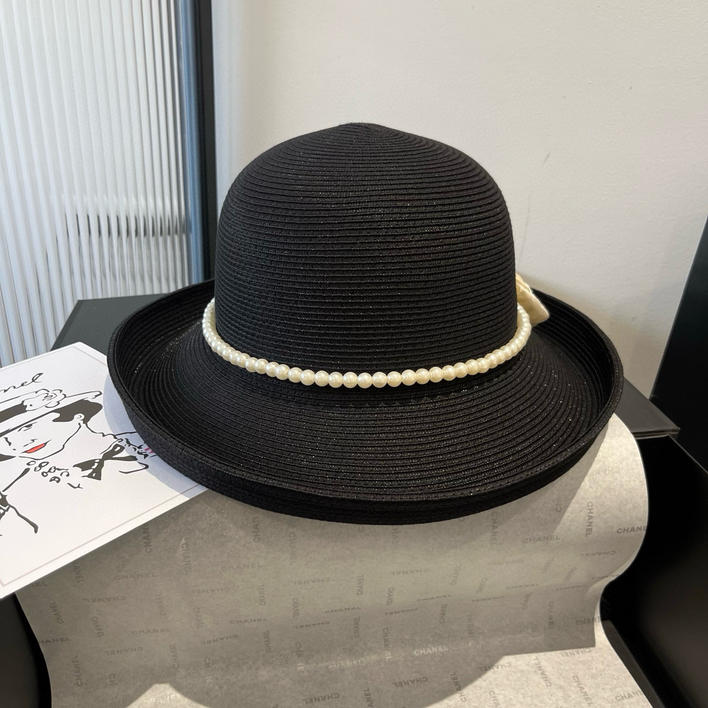 zero 189. valentino blanche hat, curly butter hat, 57 cm - 图片 7