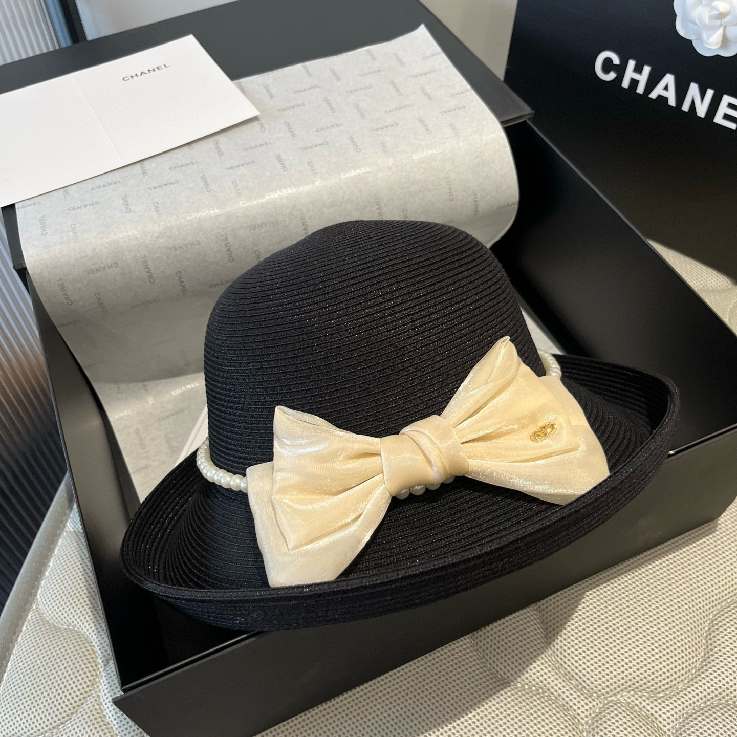 zero 189. valentino blanche hat, curly butter hat, 57 cm - 图片 3