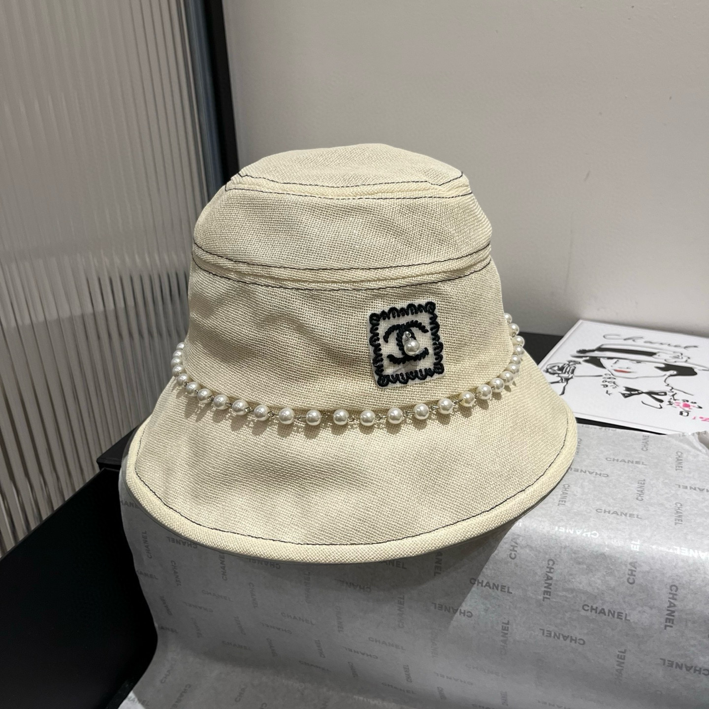 NO:223471,Chanel Chanel cotton topper hat, fisherman hat, head circumference 57cm hat, straw hat, fisherman hat, baseball hat, knit hat, hat, chanel, chanel, espadrilles, hats19860909Chanel香奈儿棉麻礼帽,渔夫帽,头围57cm帽子草帽渔夫帽棒球帽针织帽,帽子,chanel,chanel,espadrilles,hats,hat