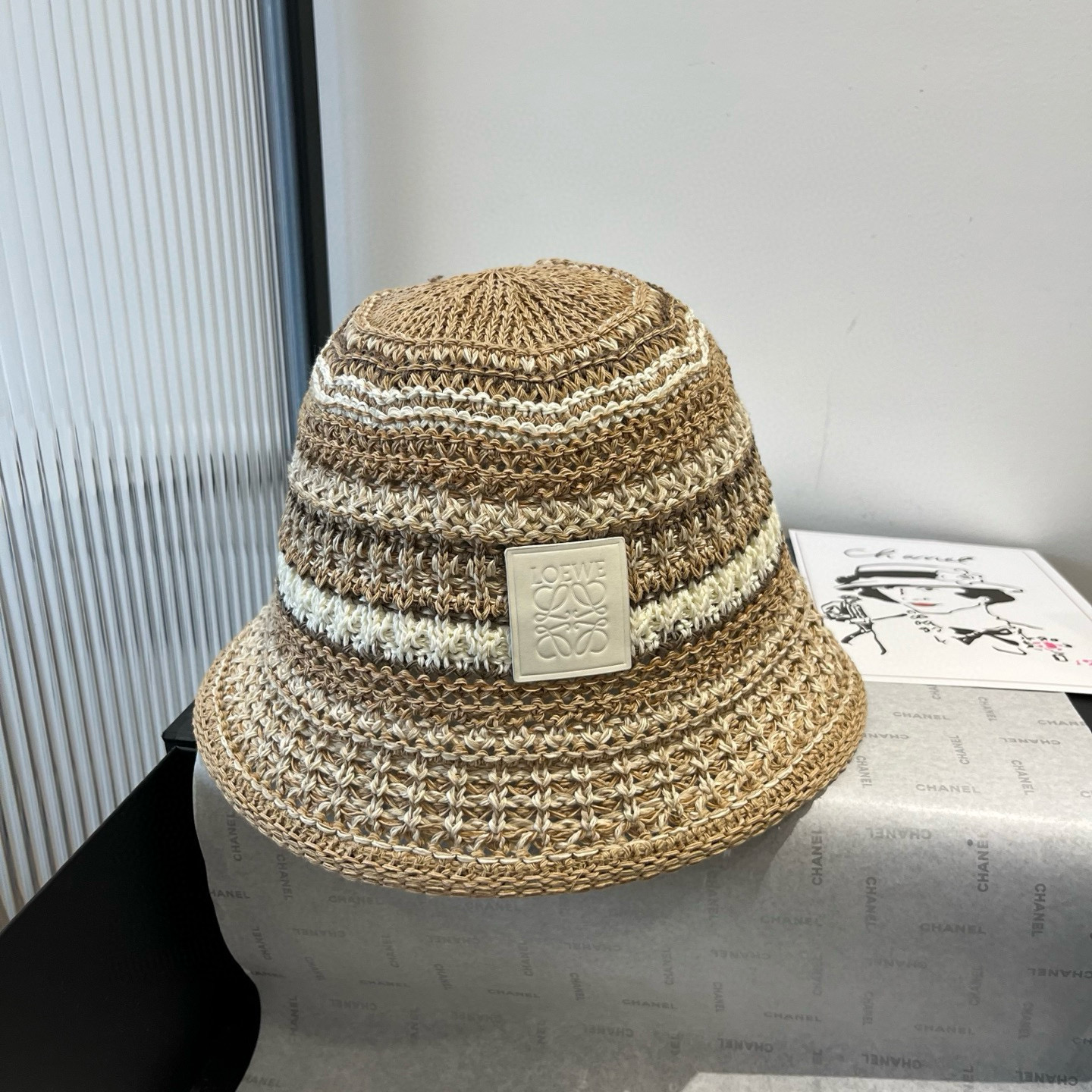 NO:224683,LOEWE Loewe hand hook wool fisherman hat hat straw hat fisherman hat baseball hat knit hat, hat, loewe, espadrilles,hats19860909ＬＯＥＷＥ罗意威手钩毛线渔夫帽帽子草帽渔夫帽棒球帽针织帽,帽子,loewe,espadrilles,hats,hat