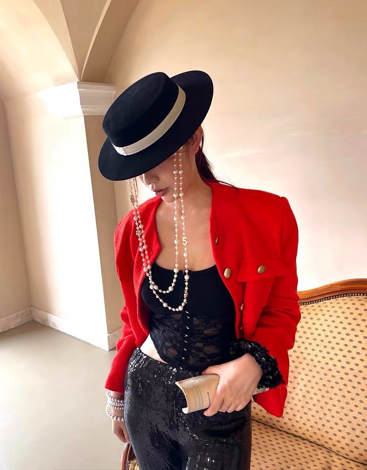 NO:587626,Chanel Chanel new wool top hat official model, flat top hat, 100% wool fabric, head circumference 57cm hat bucket hat baseball cap knitted hat, hat, chanel, chanel, espadrilles, hats19860909Chanel香奈儿新款羊毛礼帽官方款,平顶礼帽,百分百羊毛面料,头围57cm帽子渔夫帽棒球帽针织帽,帽子,chanel,chanel,espadrilles,hats,hat