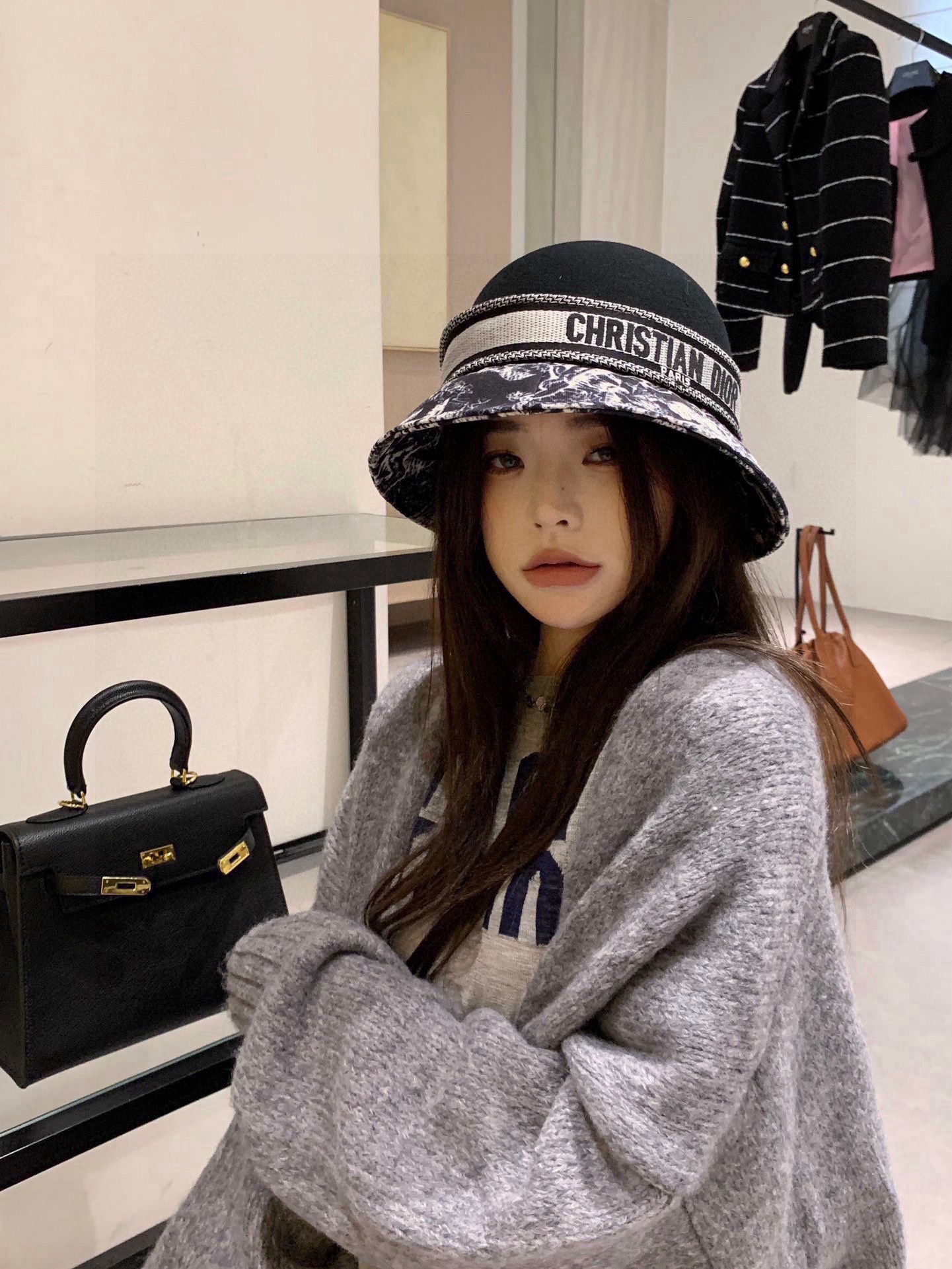 NO:580129,Dior Dior autumn and winter new hat, woolen hat, 100% wool head circumference 57cm hat, fisherman hat, baseball cap, knitted hat, hat, dior, dior, espadrilles, hats19860909Dior迪奥秋冬新款礼帽,毛呢帽,百分百羊毛头围57cm帽子渔夫帽棒球帽针织帽,帽子,dior,dior,espadrilles,hats,hat