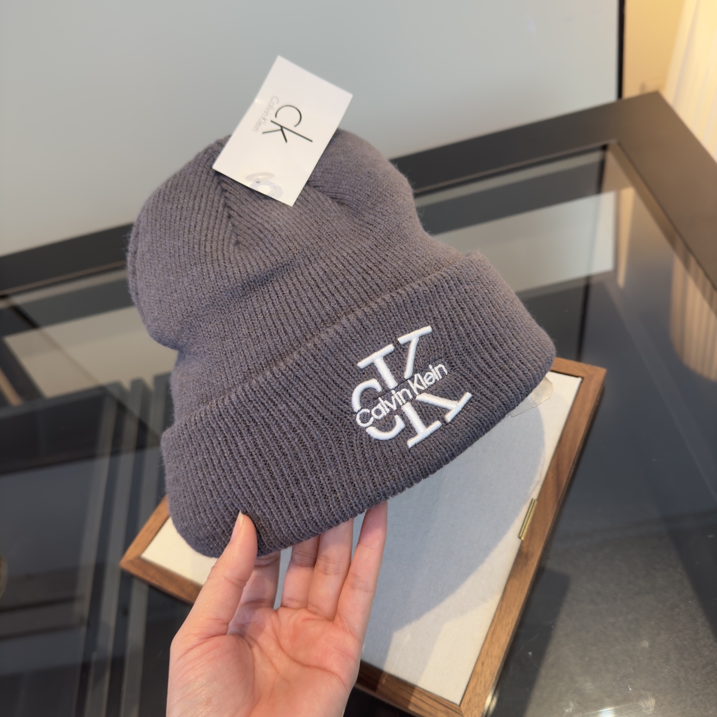 🌾CK潮牌新款毛线帽，头围57cm