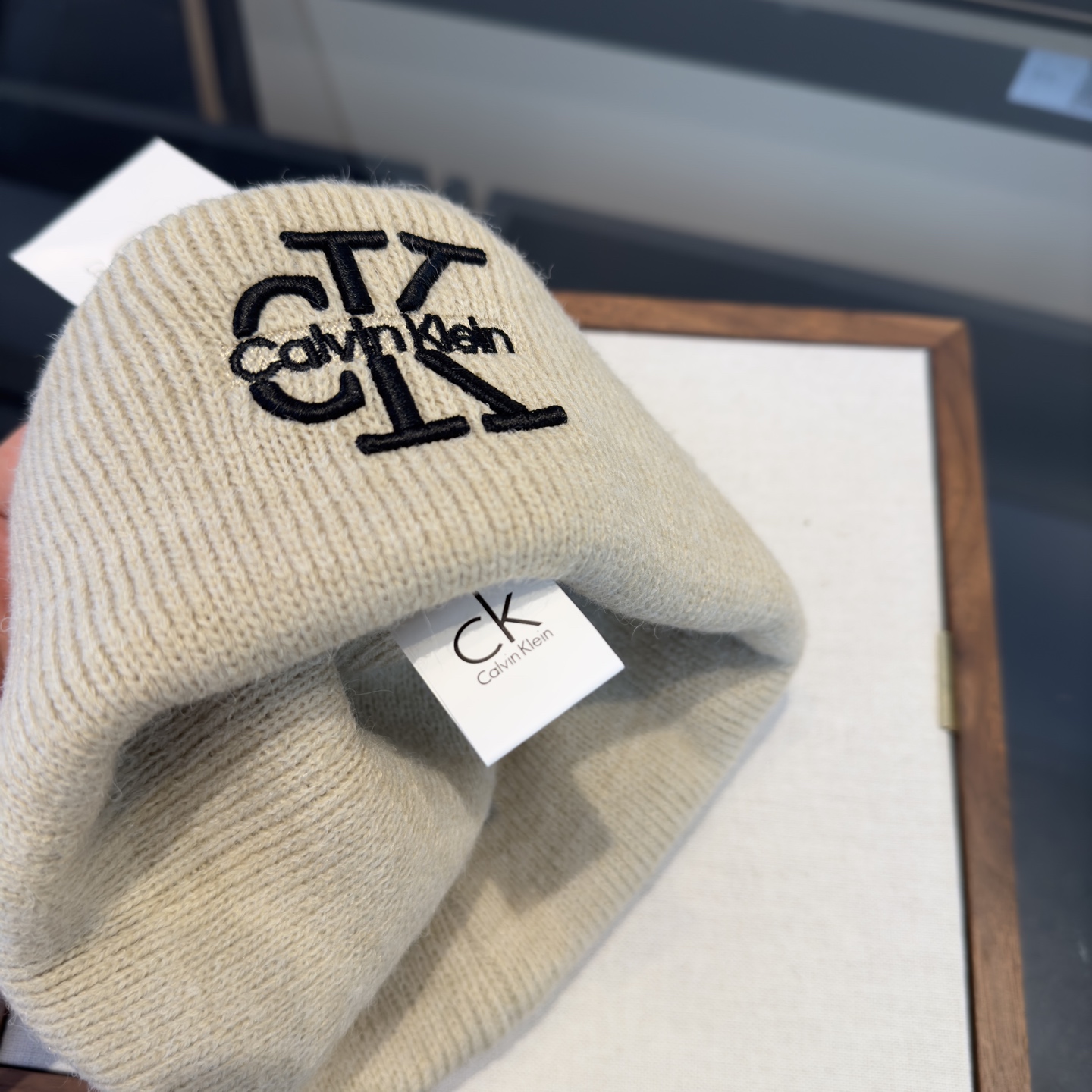 🌾CK潮牌新款毛线帽，头围57cm