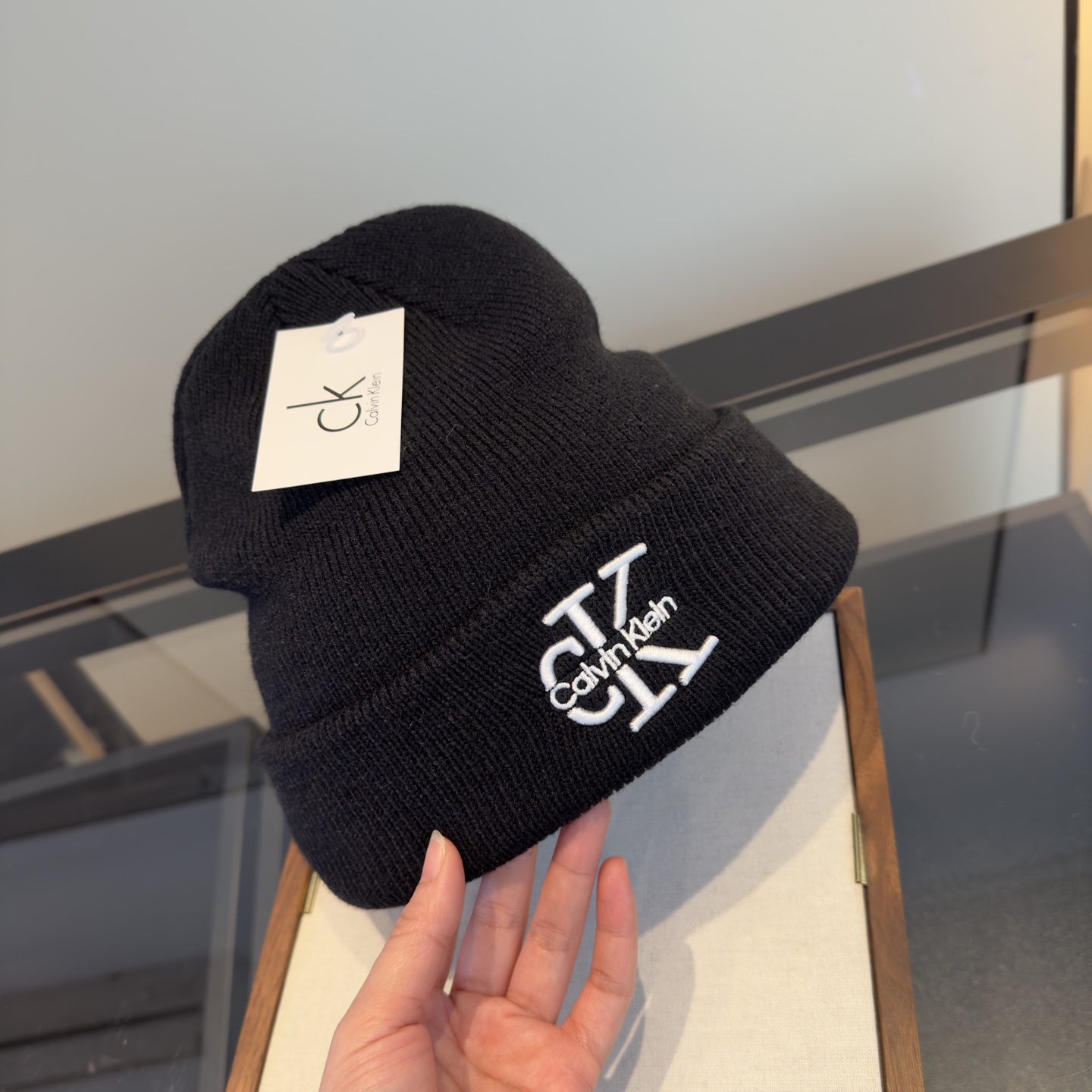 🌾CK潮牌新款毛线帽，头围57cm