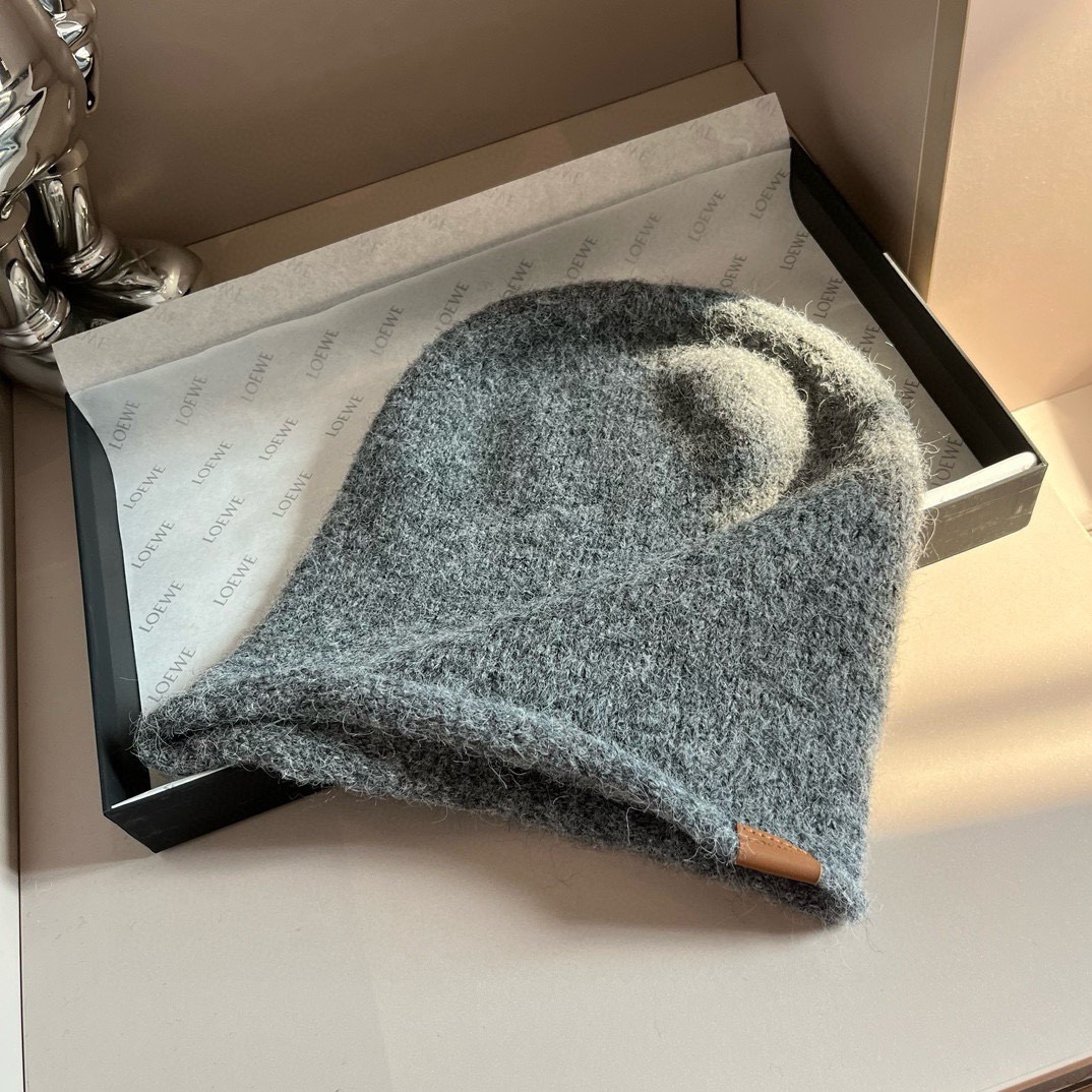 🌾LOEWE罗意威秋冬新款毛线帽，嘻哈风针织帽，男女款毛线帽 4个色