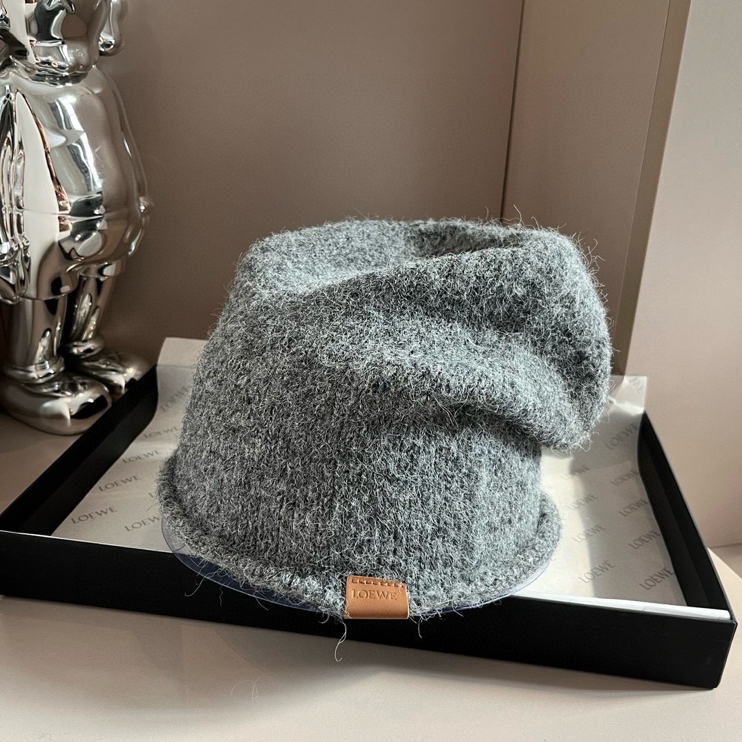 🌾LOEWE罗意威秋冬新款毛线帽，嘻哈风针织帽，男女款毛线帽 4个色