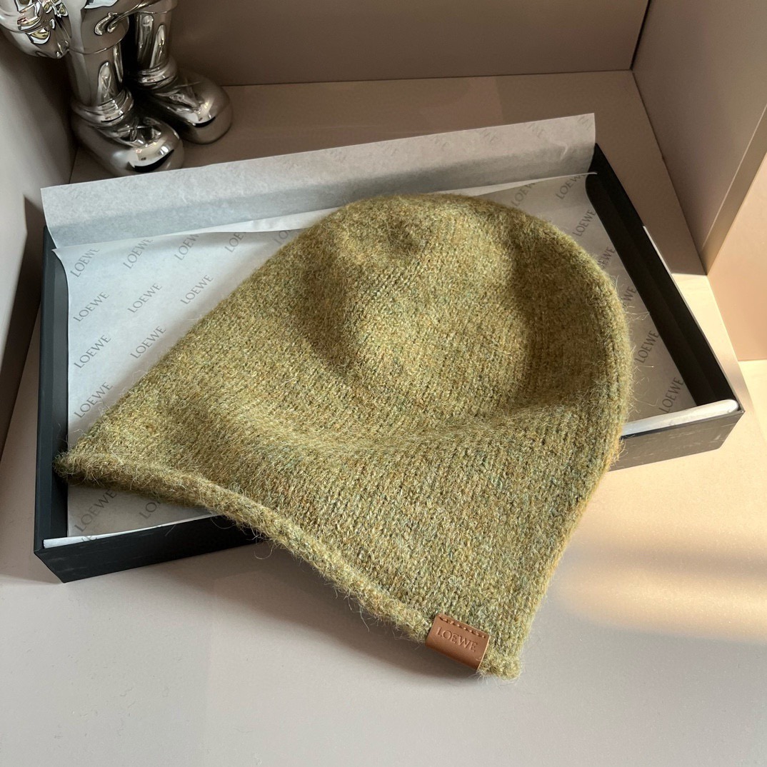 🌾LOEWE罗意威秋冬新款毛线帽，嘻哈风针织帽，男女款毛线帽 4个色