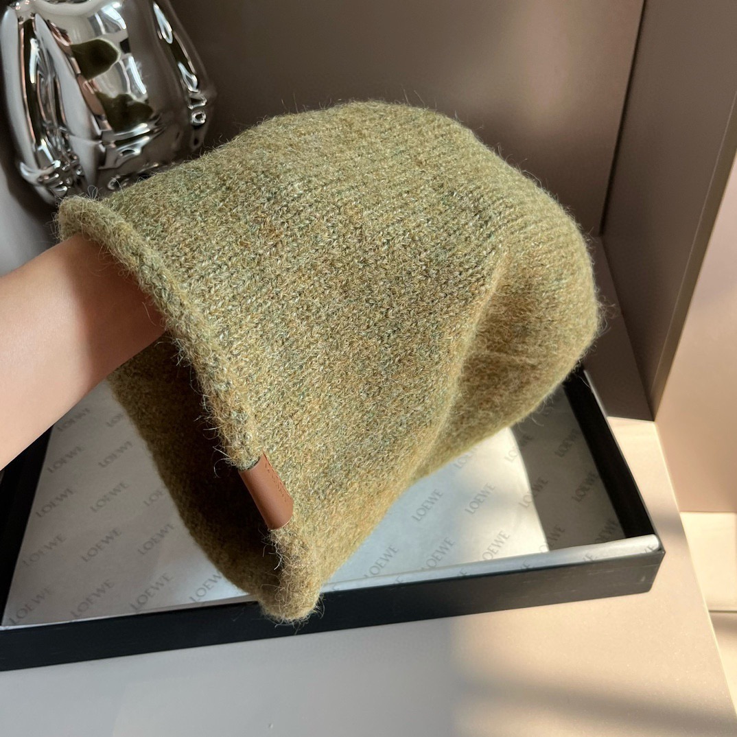 🌾LOEWE罗意威秋冬新款毛线帽，嘻哈风针织帽，男女款毛线帽 4个色