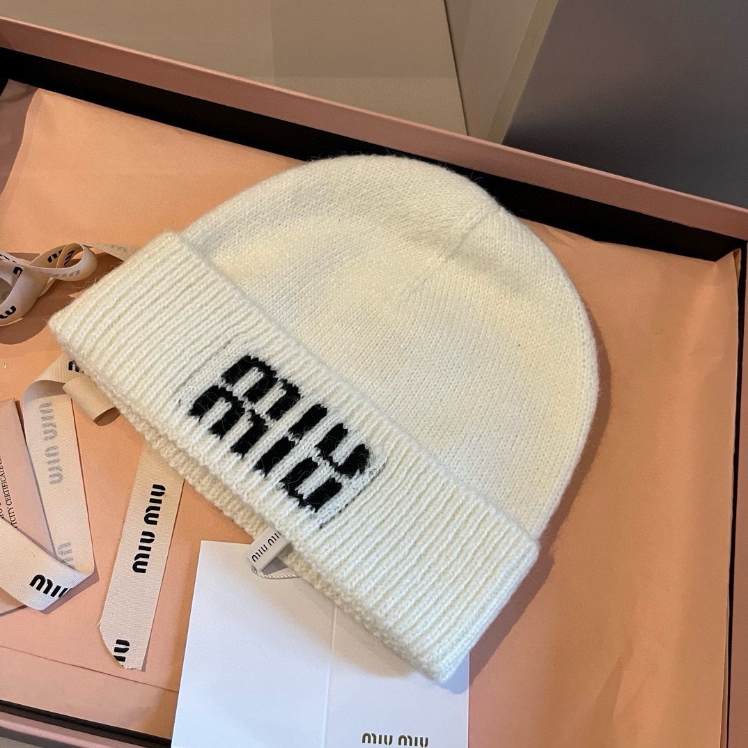 🌾miumiu缪缪专柜新款针织毛线帽