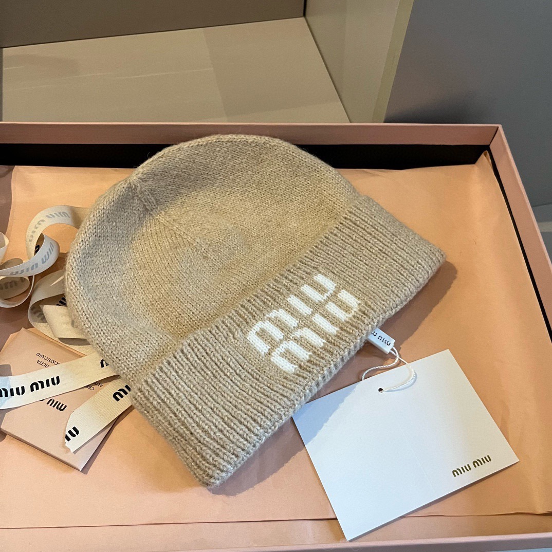 🌾miumiu缪缪专柜新款针织毛线帽