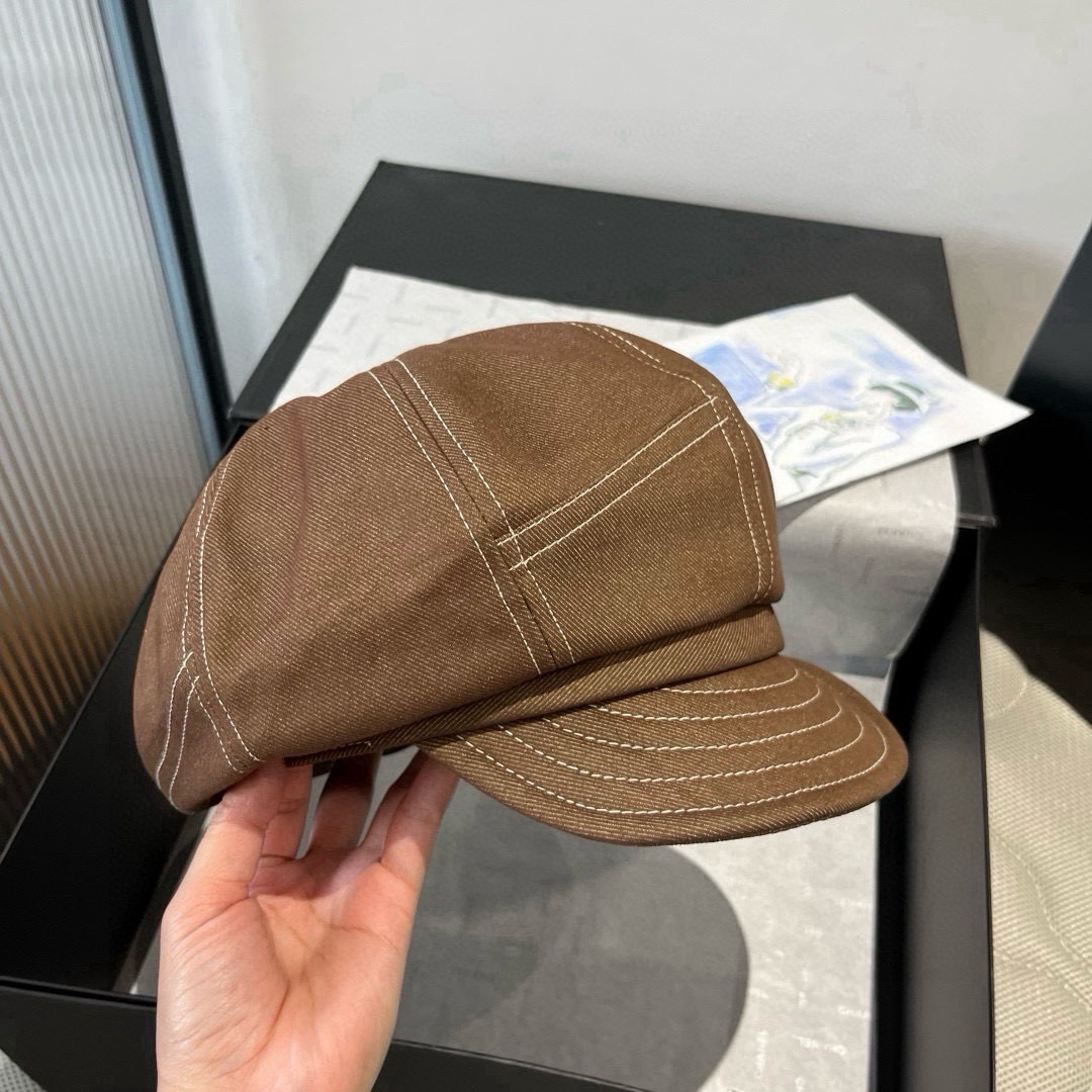 Prada 普拉达新款鸭舌军帽，高级定制，头围57cm