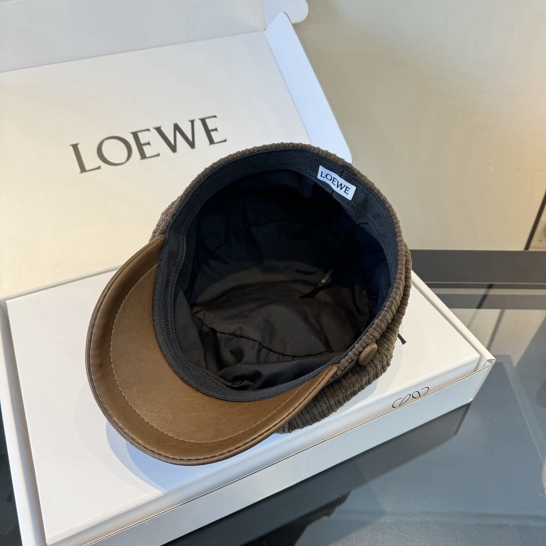 Loewe 罗意威新款鸭舌军帽，高级定制，头围57cm