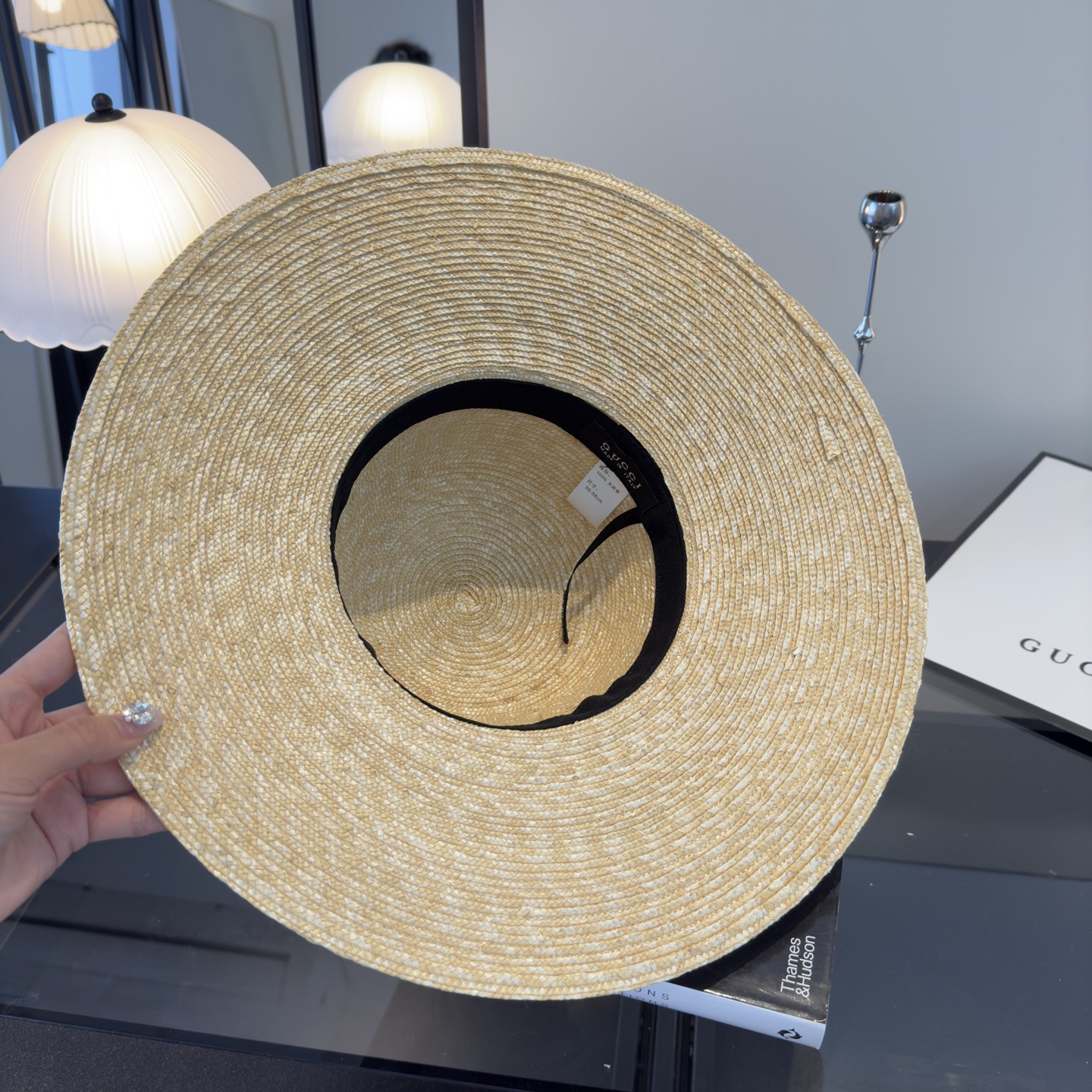 Gucci Gucci古奇 款麦秆草礼帽， 开模定制，头围57cm