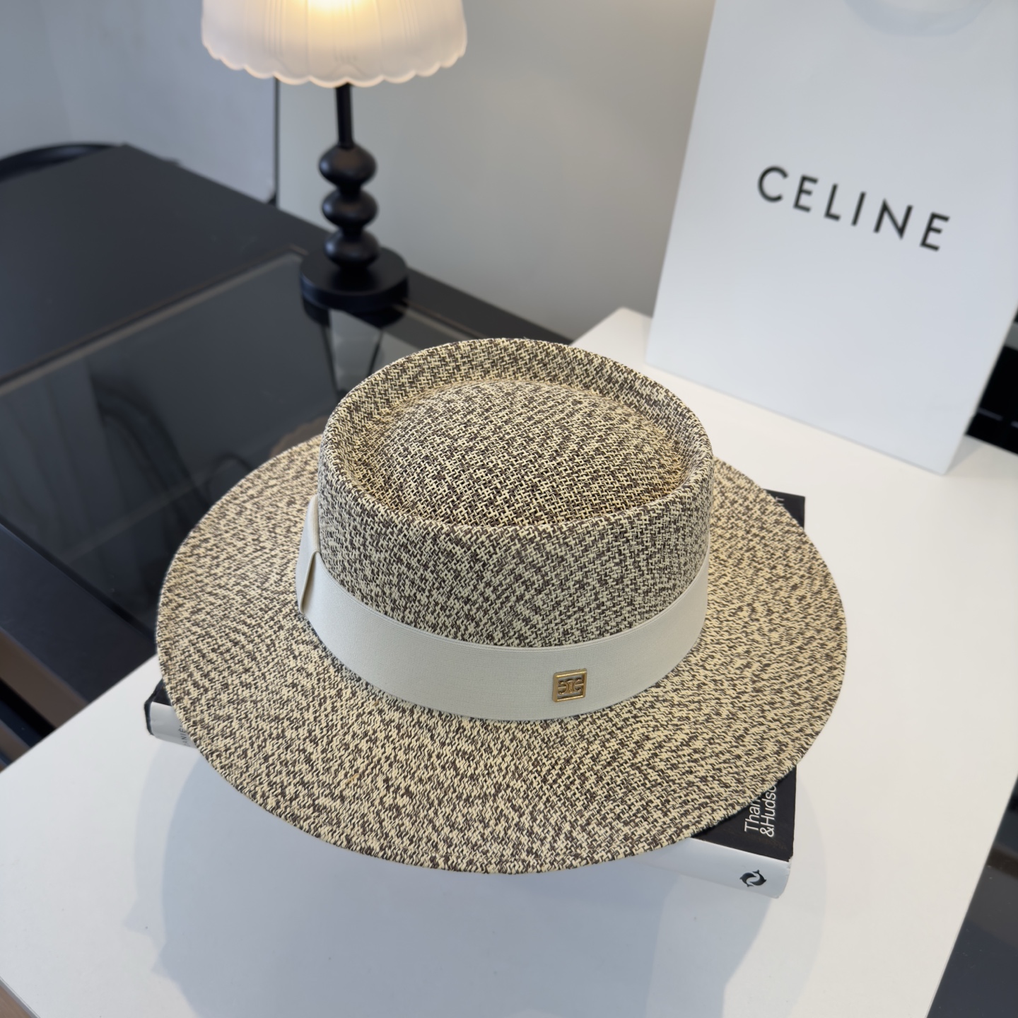 Celine Celine赛琳新款礼帽，台湾PP草帽沿，头围57cm
