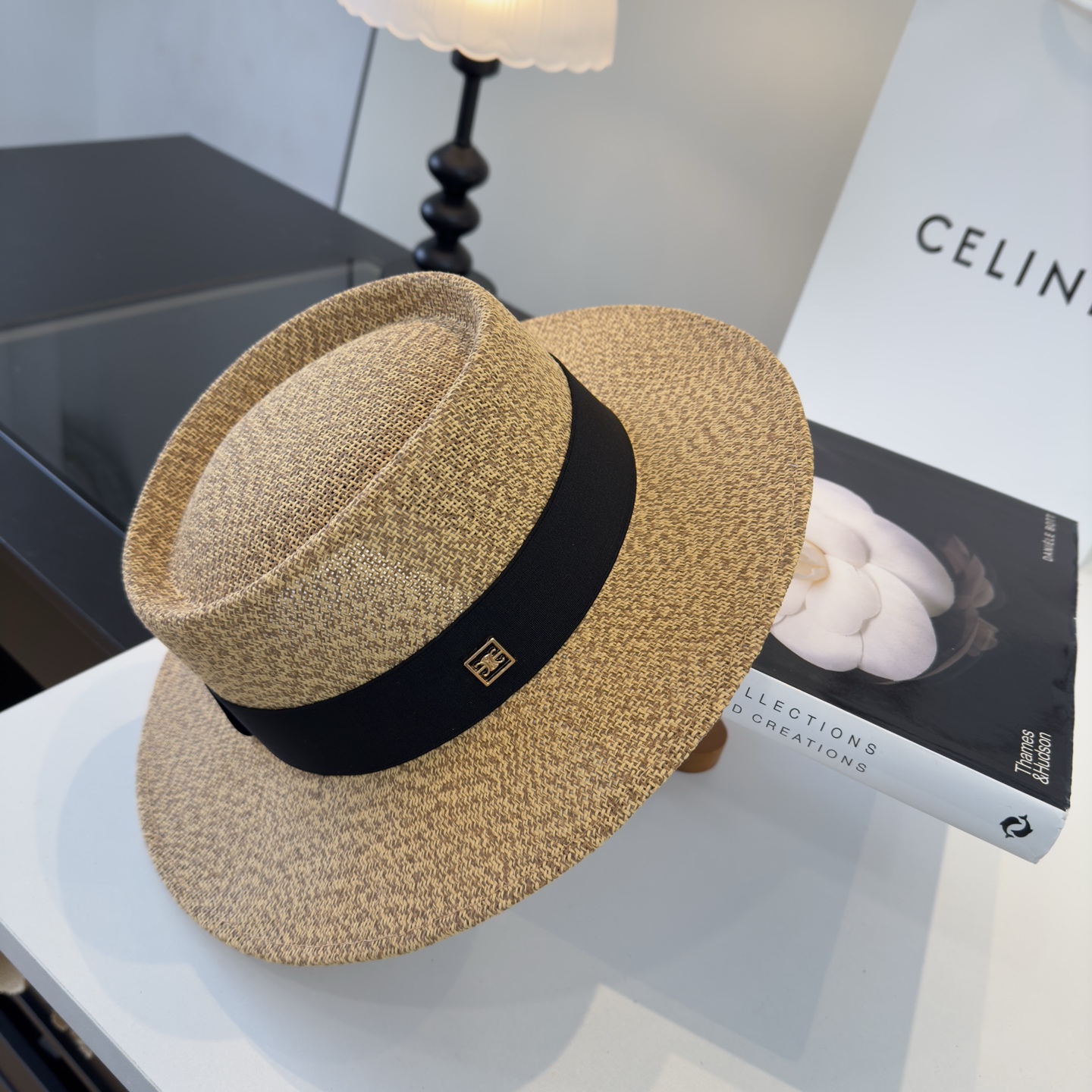Celine Celine赛琳新款礼帽，台湾PP草帽沿，头围57cm