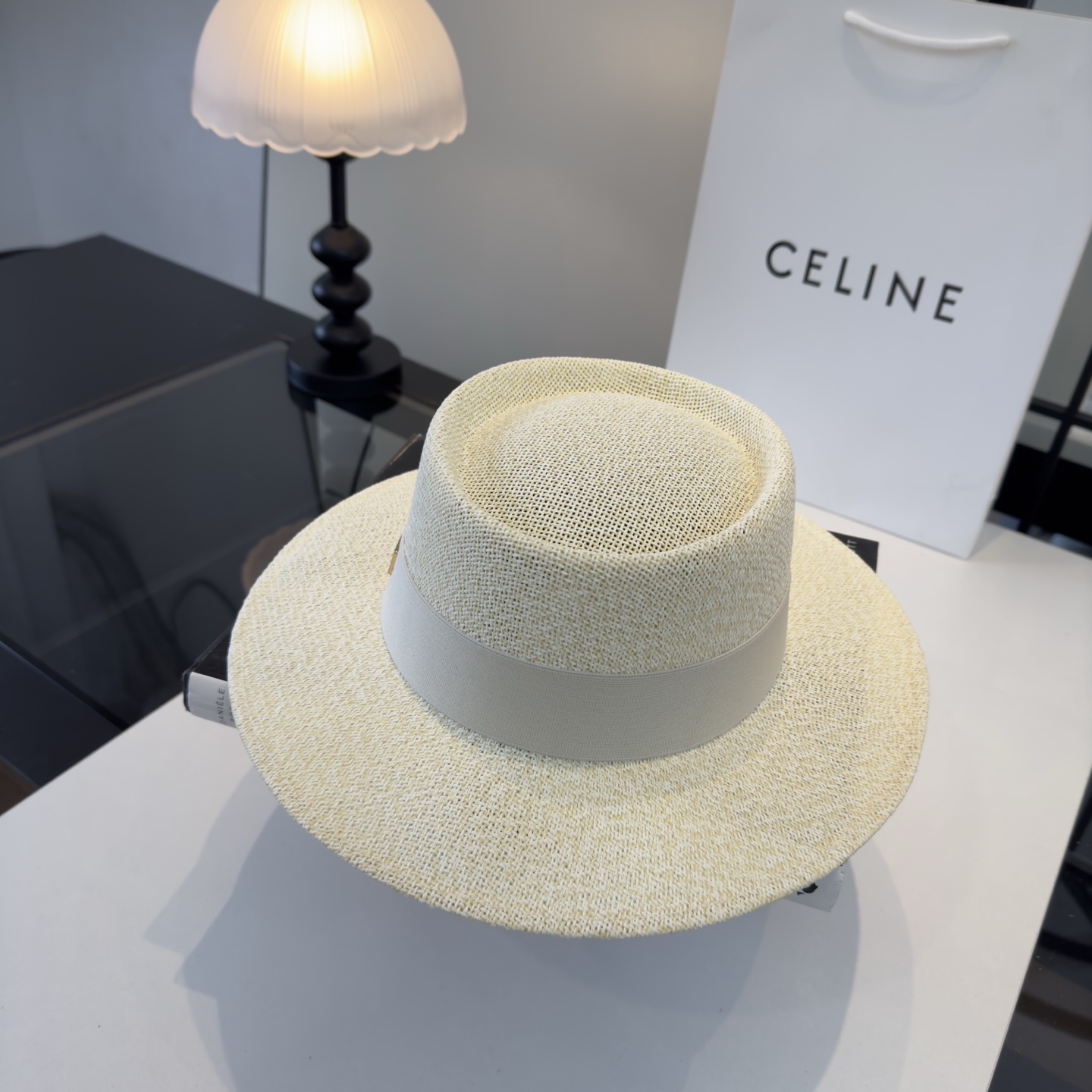 Celine Celine赛琳新款礼帽，台湾PP草帽沿，头围57cm