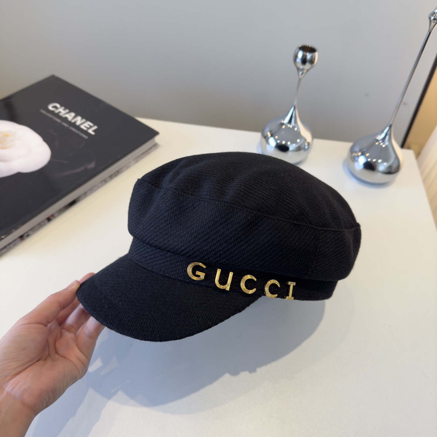 Gucci Gucci古奇秋冬新款鸭舌军帽，秋冬新款鸭舌帽，头围57cm