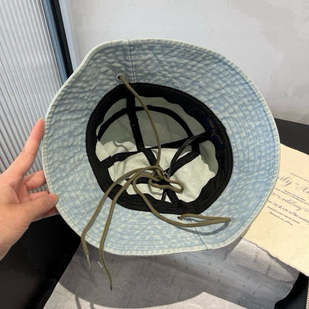 Louis Vuitton LV路易威登牛仔渔夫帽，头围57cm
