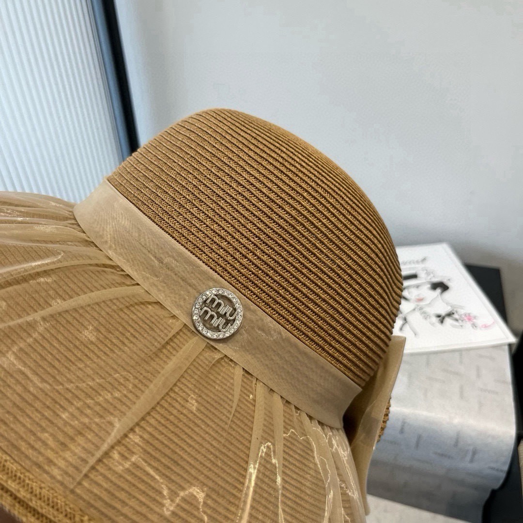 Miu Miu miumiu缪缪新款蝴蝶结盆帽，高端定制，头围57cm