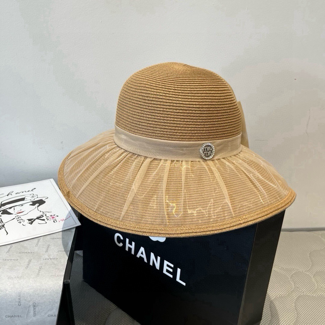 Miu Miu miumiu缪缪新款蝴蝶结盆帽，高端定制，头围57cm
