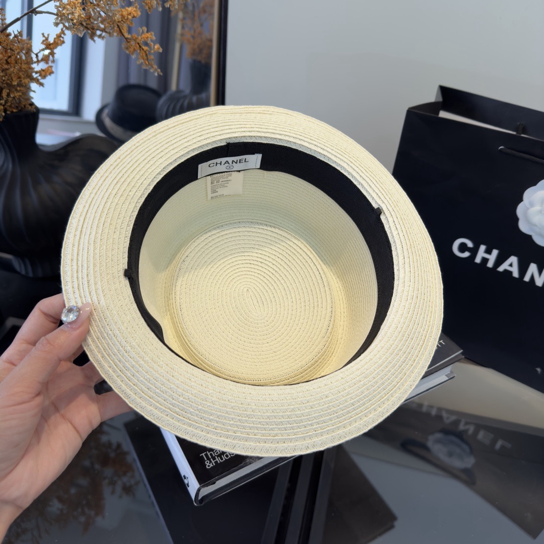 PChanel香奈儿新款草帽，日本纸草制作，跑量王，头围57cm