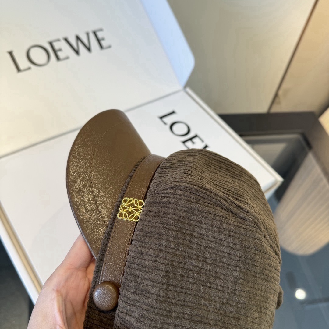 Loewe 罗意威新款鸭舌军帽，高级定制，头围57cm