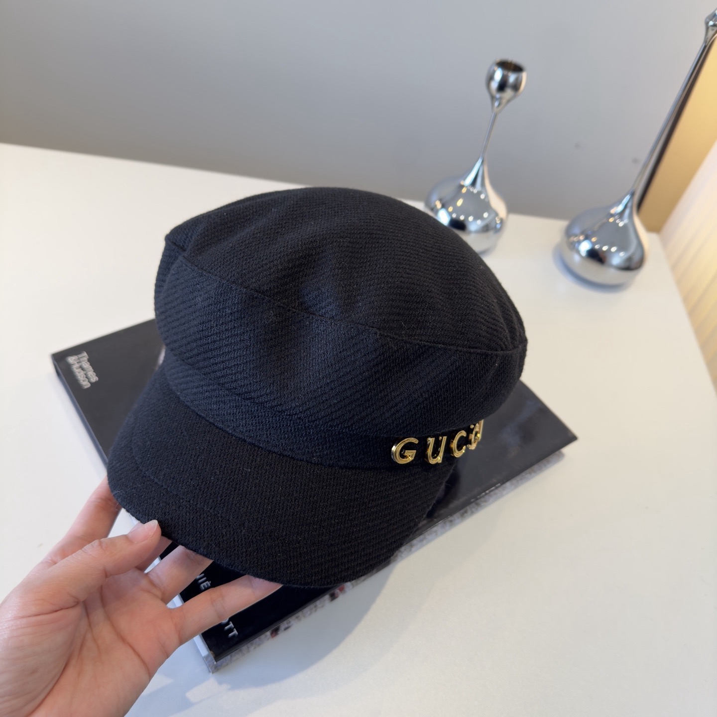 Gucci Gucci古奇秋冬新款鸭舌军帽，秋冬新款鸭舌帽，头围57cm