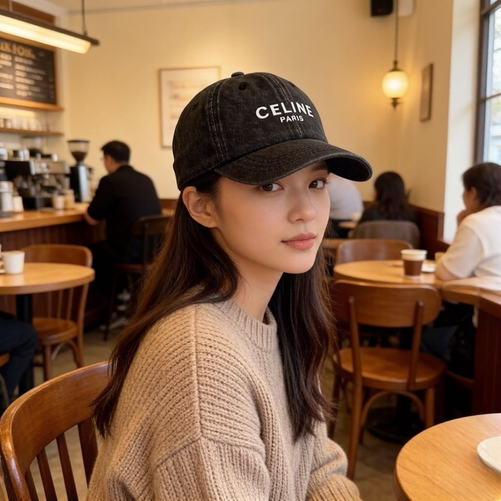 Celine Celine赛琳新款遮阳鸭舌帽，头围57cm