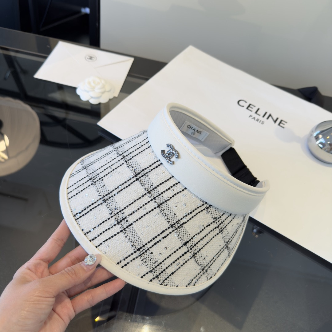 PChanel香奈儿新款空顶发箍遮阳帽