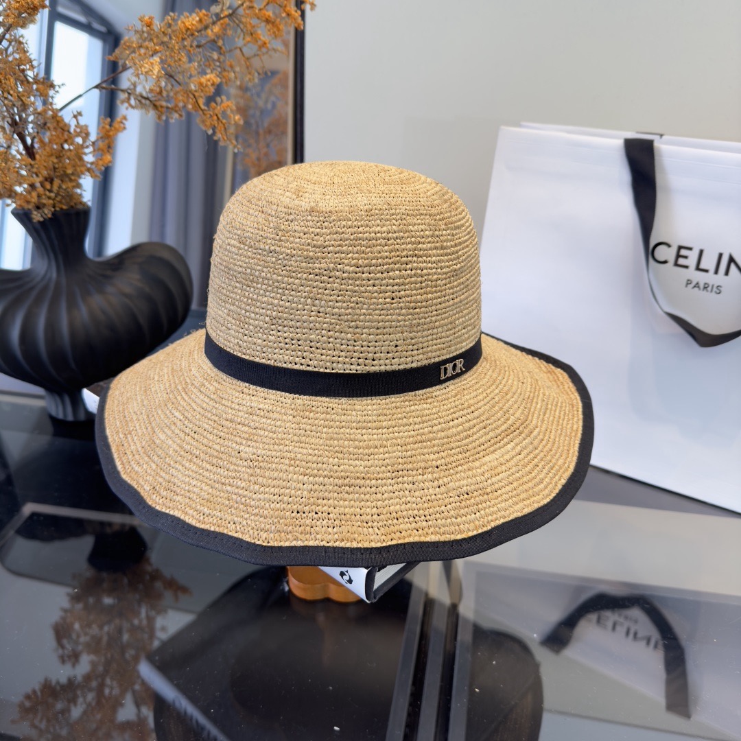 NO:764729,Dior Dior Raffi straw hat, travel essential, head circumference 57cm hat straw hat fisherman hat baseball cap, hat, dior, dior, espadrilles, hats19860909Dior迪奥拉菲草帽,旅游必备,头围57cm帽子草帽渔夫帽棒球帽,帽子,dior,dior,espadrilles,hats,hat