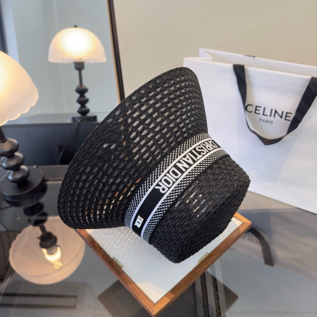 Dior Dior迪奥草帽，镂空礼帽，头围57cm