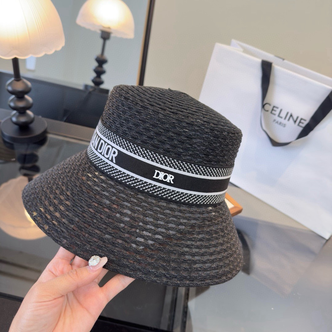 Dior Dior迪奥草帽，镂空礼帽，头围57cm