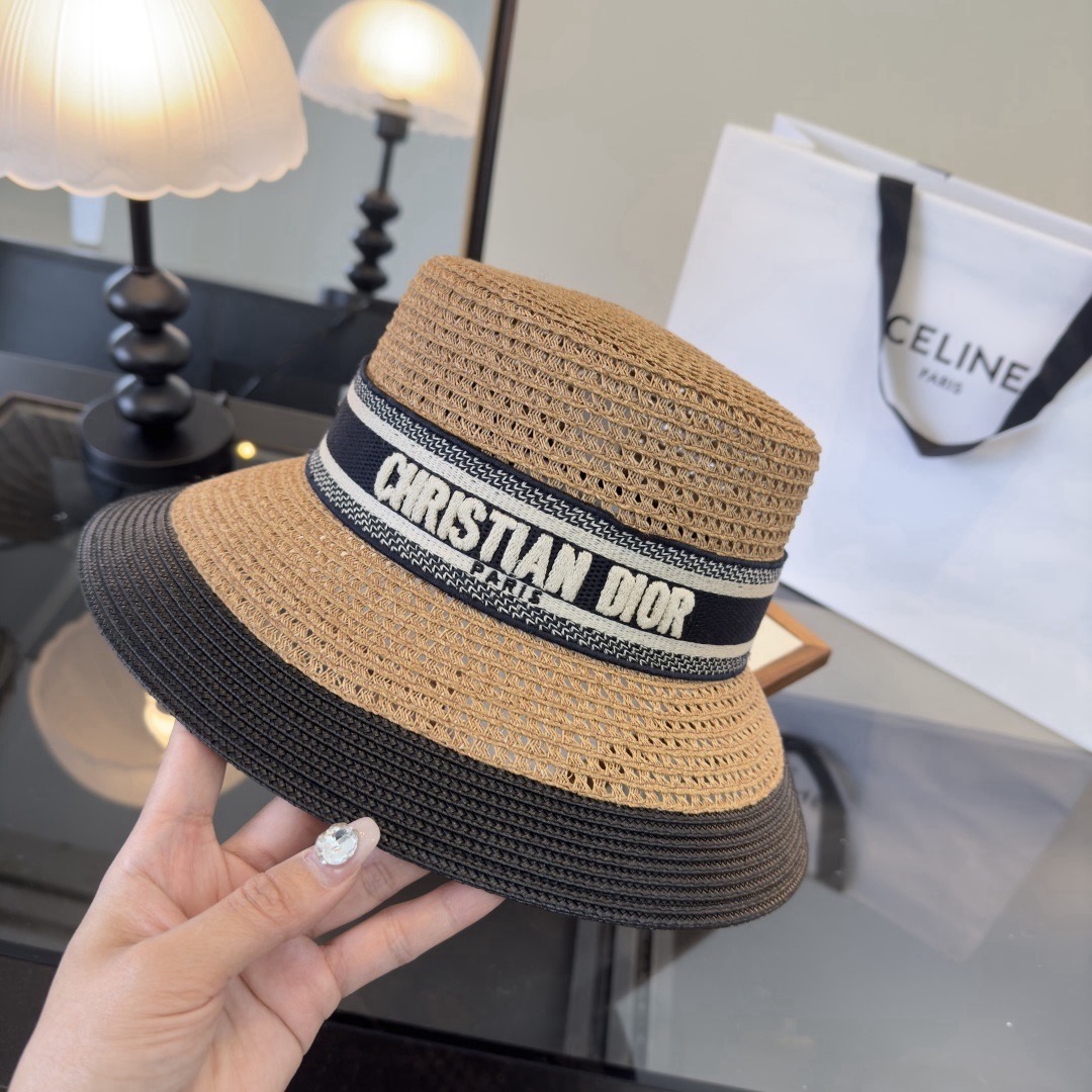 Dior Dior迪奥新款礼帽，台湾PP草帽沿，头围57cm