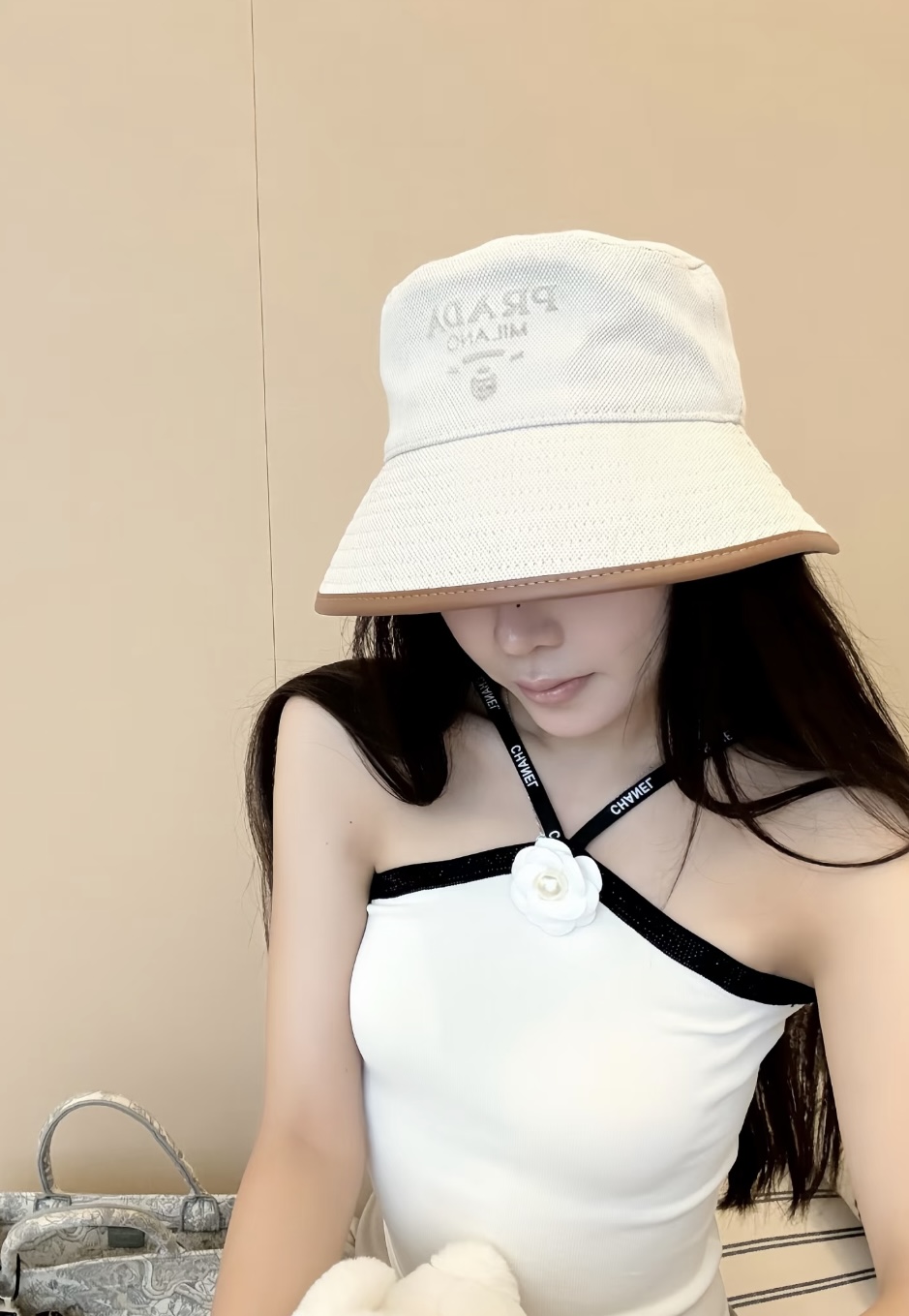 NO:883124,PRADA Prada canvas bucket hat, official model for both men and women, head circumference 57cm hat straw hat bucket hat baseball cap, hat, prada, prada, espadrilles, hats19860909PRADA普拉达帆布渔夫帽,官方款男女通用,头围57cm帽子草帽渔夫帽棒球帽,帽子,prada,prada,espadrilles,hats,hat