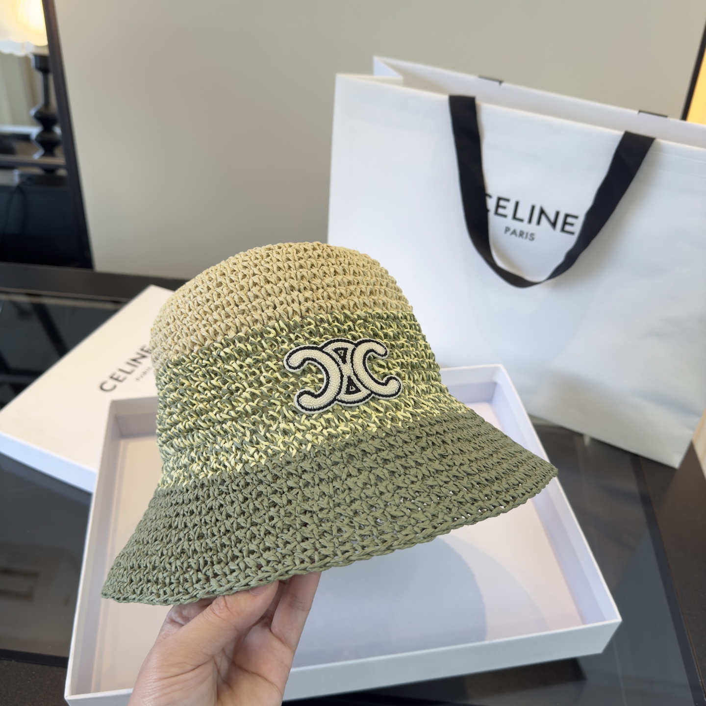 NO:866698,Celine Celine color block straw hat straw hat fisherman hat baseball cap, hat,celine,celine,espadrilles,hats19860909Celine赛琳拼色草帽帽子草帽渔夫帽棒球帽,帽子,celine,celine,espadrilles,hats,hat
