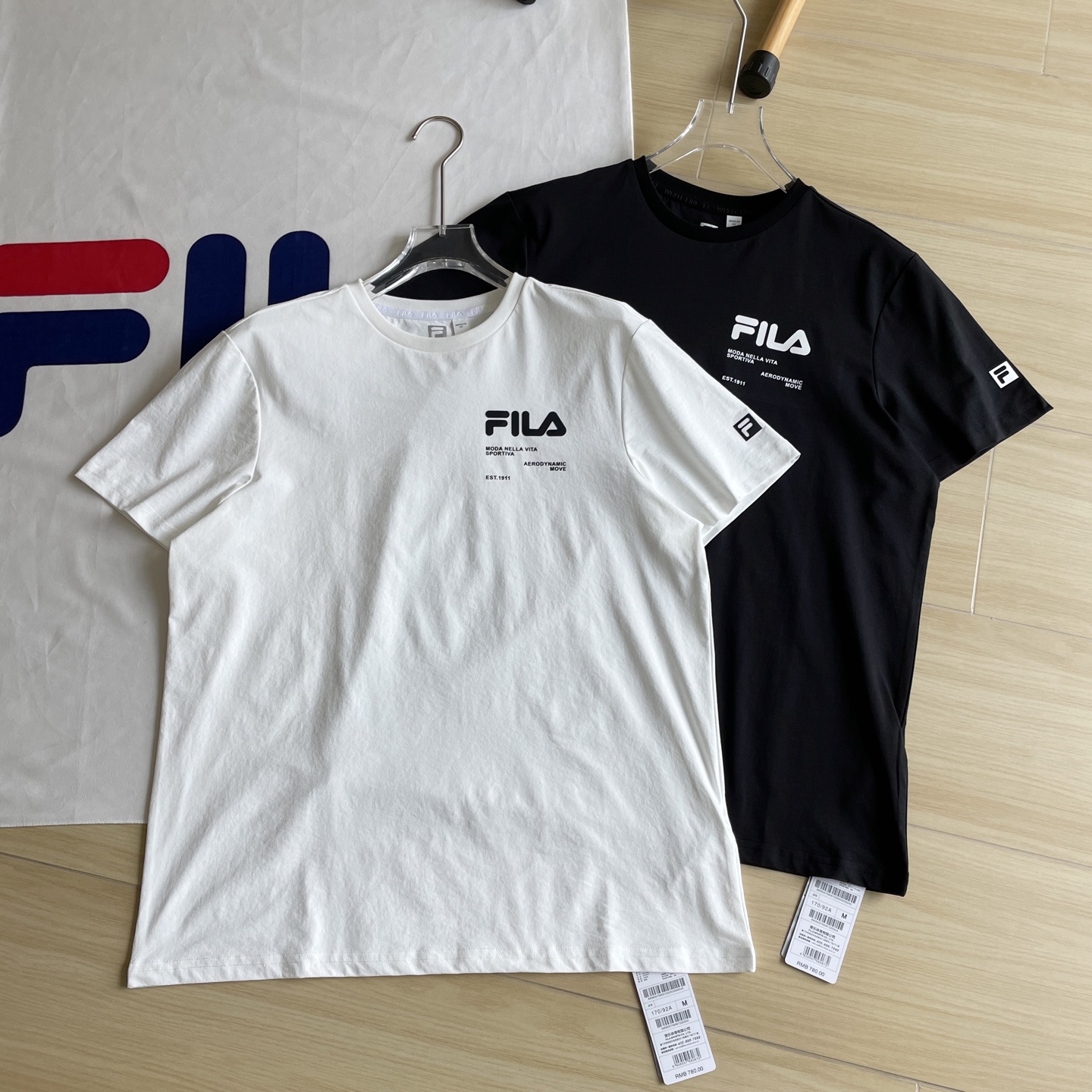 2025 FILA Men’s Two-Colour Cotton T-shirt with Future-Inspired Design