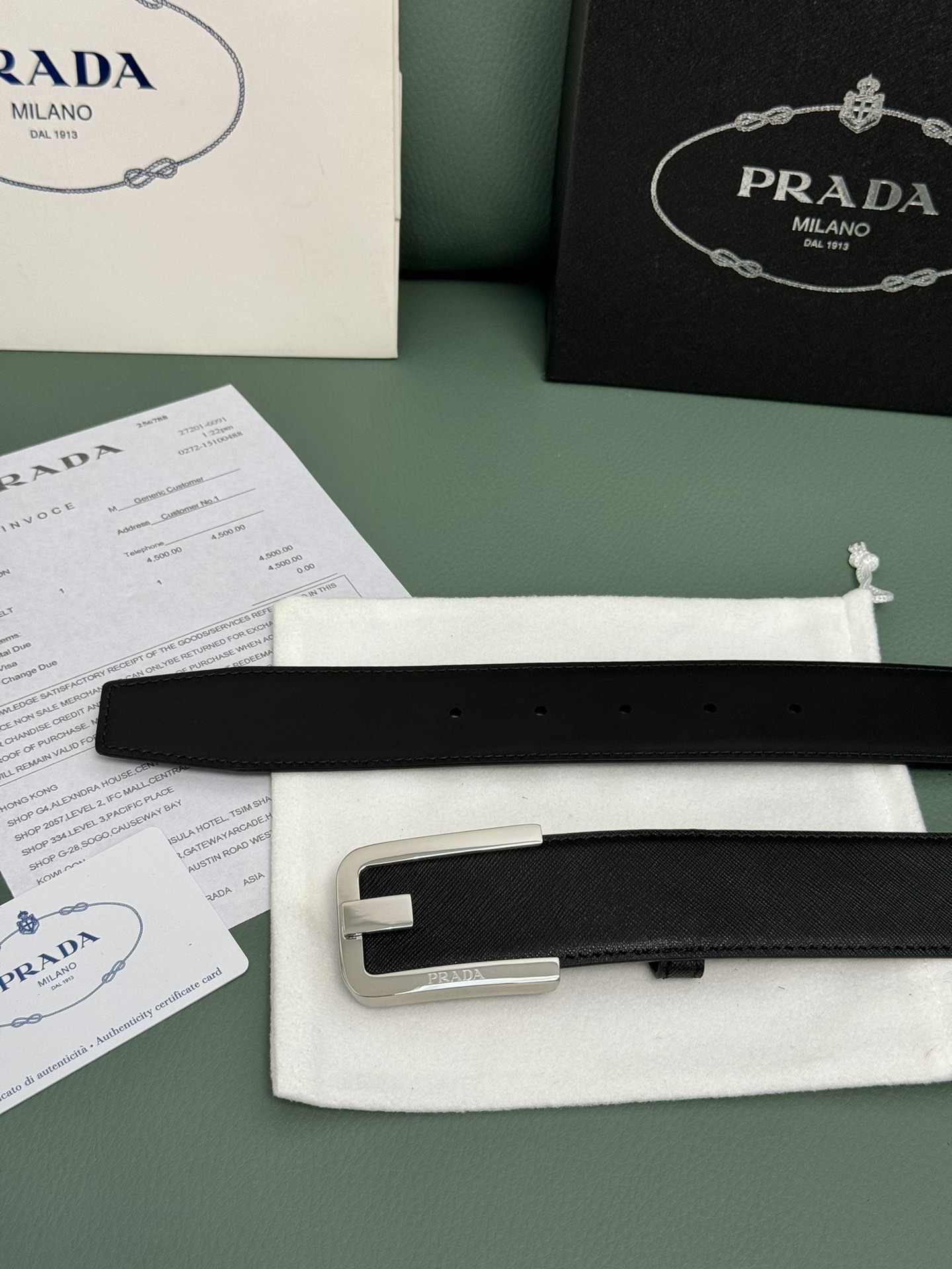 Prada Men’s 3.8cm Leather Belt: Exquisite Quality and Low-key Luxury - 图片 5