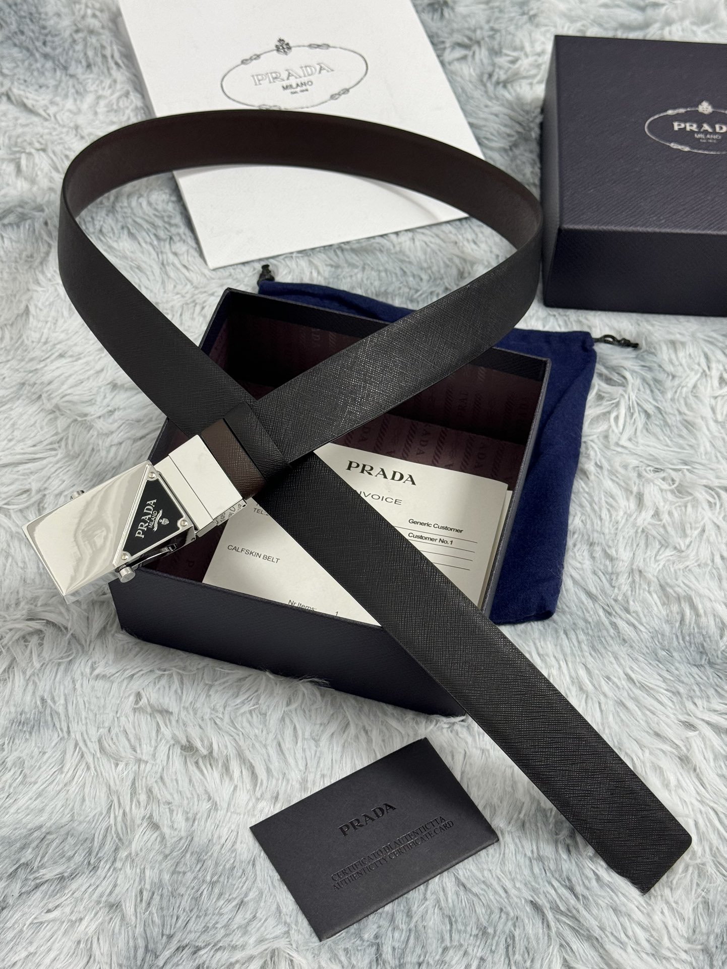 Luxurious Prada Protégé: Exquisite 3.5 cm Cattle Skin Quality Craftsmanship - 图片 2