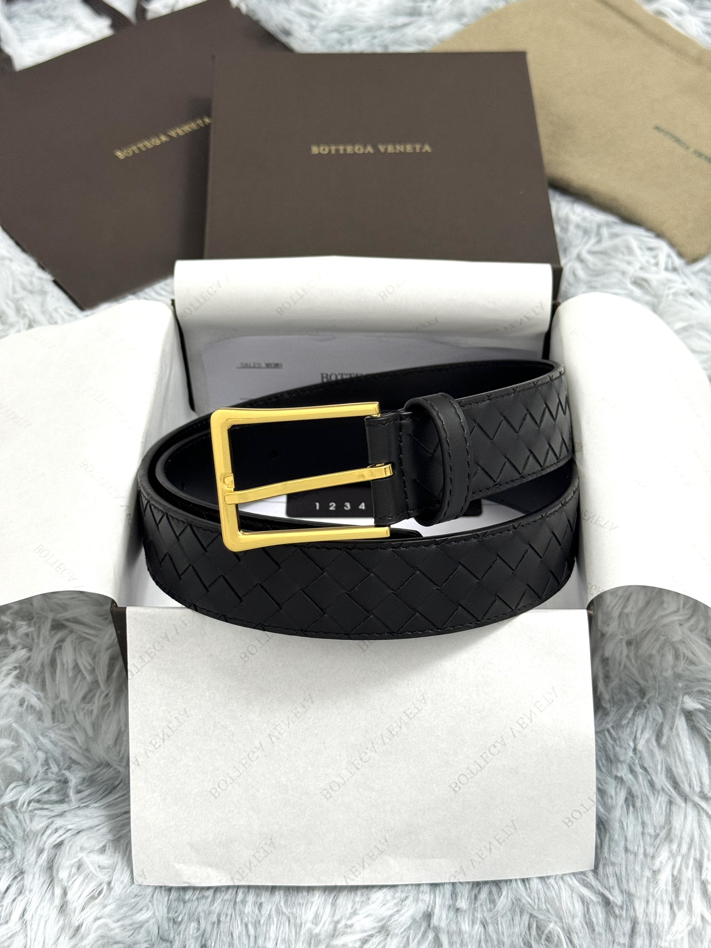 BOTTEGA VENETA 3.5cm 黑 手工编织牛皮经典之作